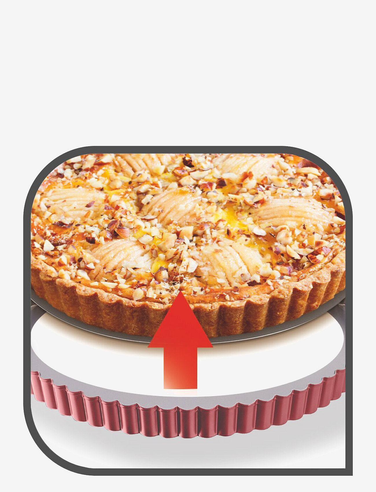 Tefal - Delibake Tarte Tin 28 cm - keks- & kuchenformen - red - 3