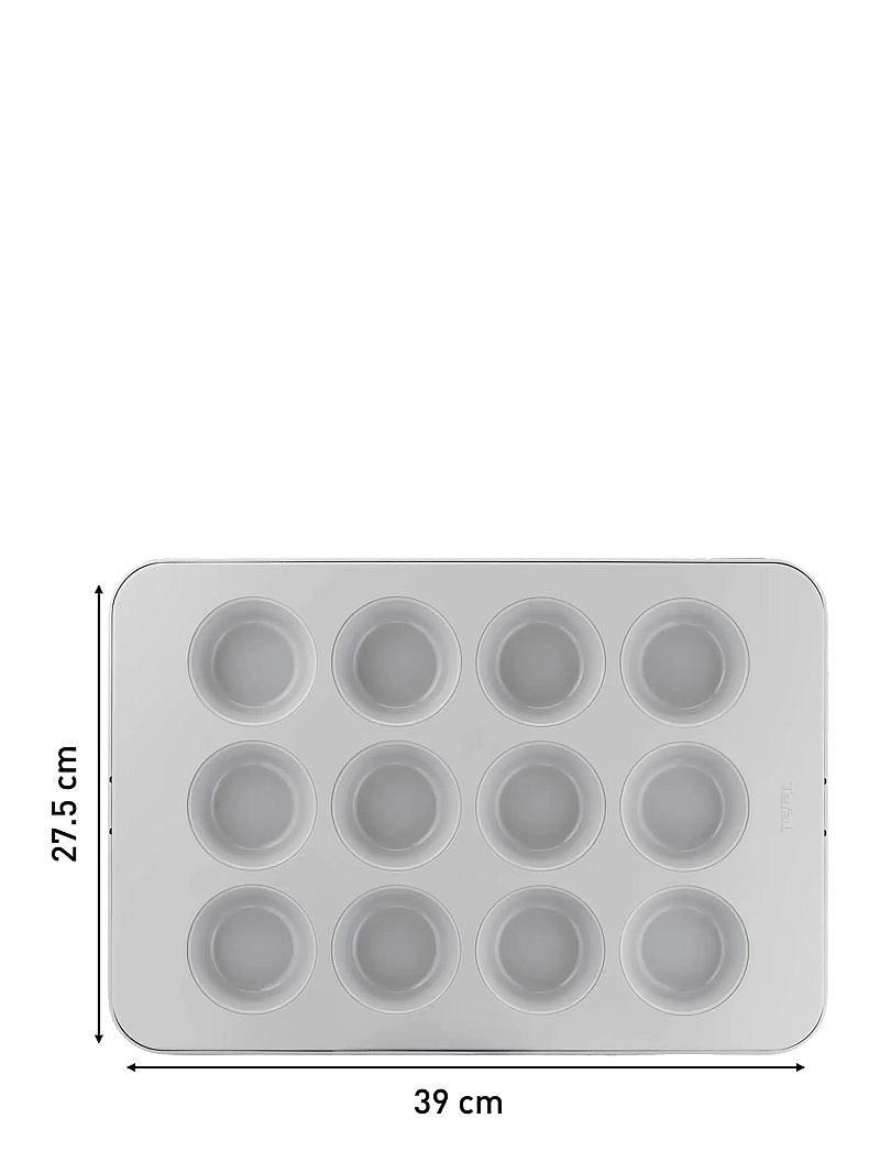 Tefal - Ceramik 12 muffins 39x27,5cm - cupcake & muffinformen - grey / turqouise - 1