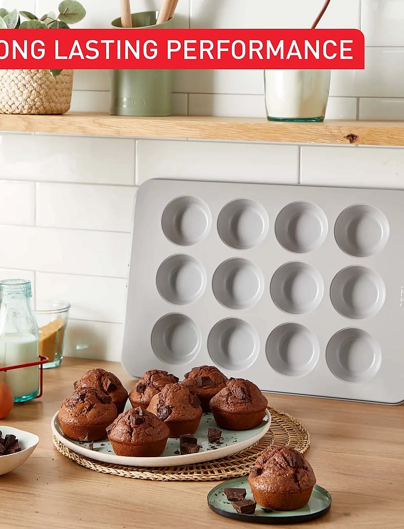 Tefal - Ceramik 12 muffins 39x27,5cm - cupcake & muffinformen - grey / turqouise - 4