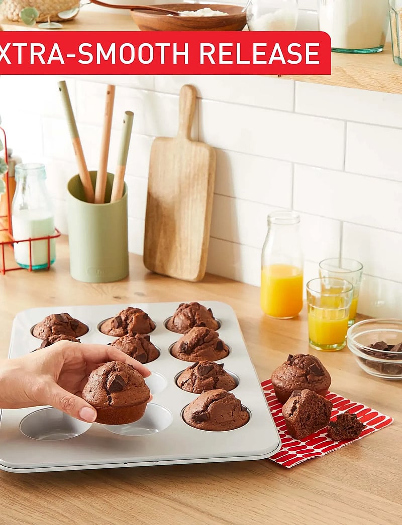 Tefal - Ceramik 12 muffins 39x27,5cm - cupcake & muffinformen - grey / turqouise - 5