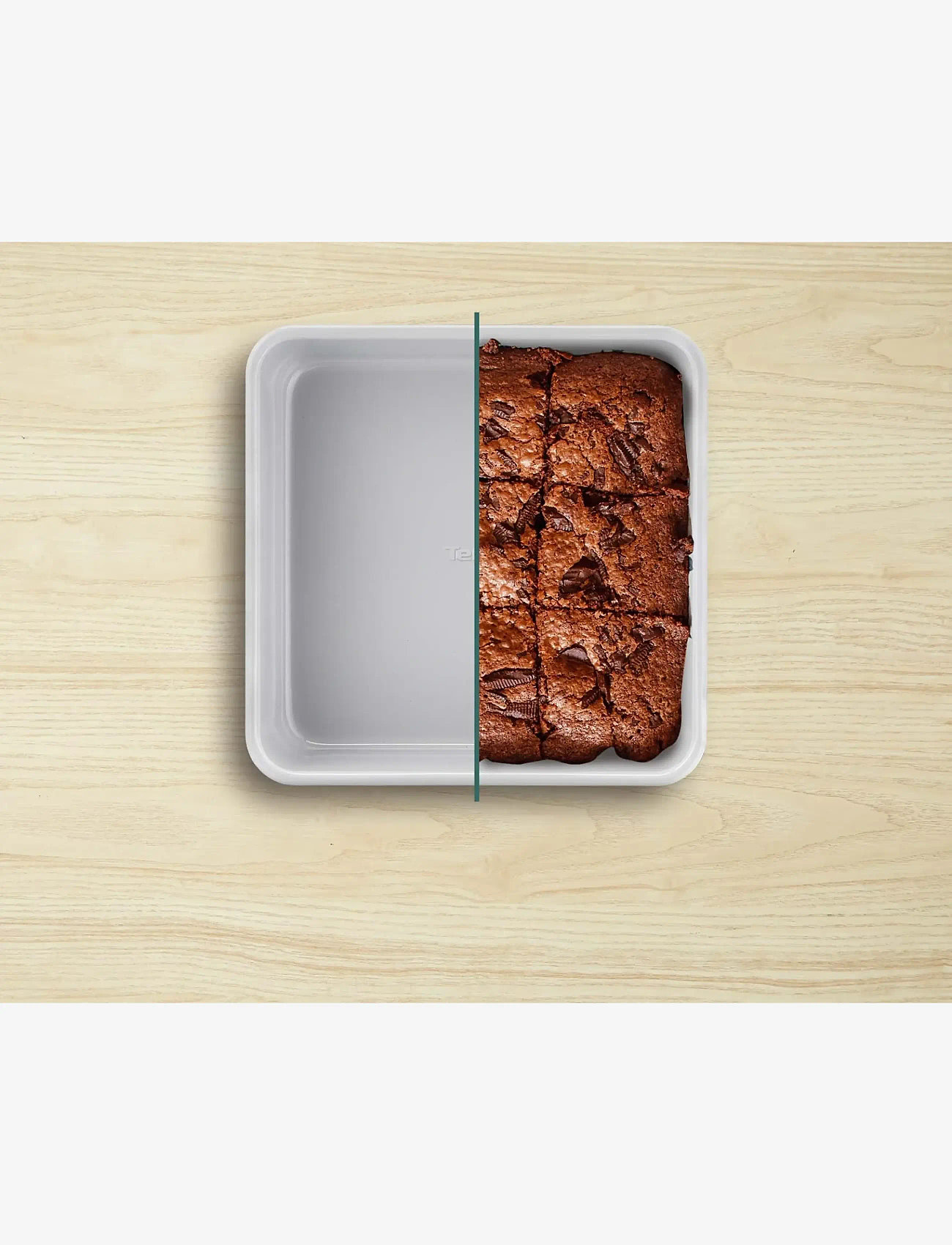 Tefal - Ceramik Square Cake 20cm - küpsise- ja koogivormid - grey / turqouise - 4