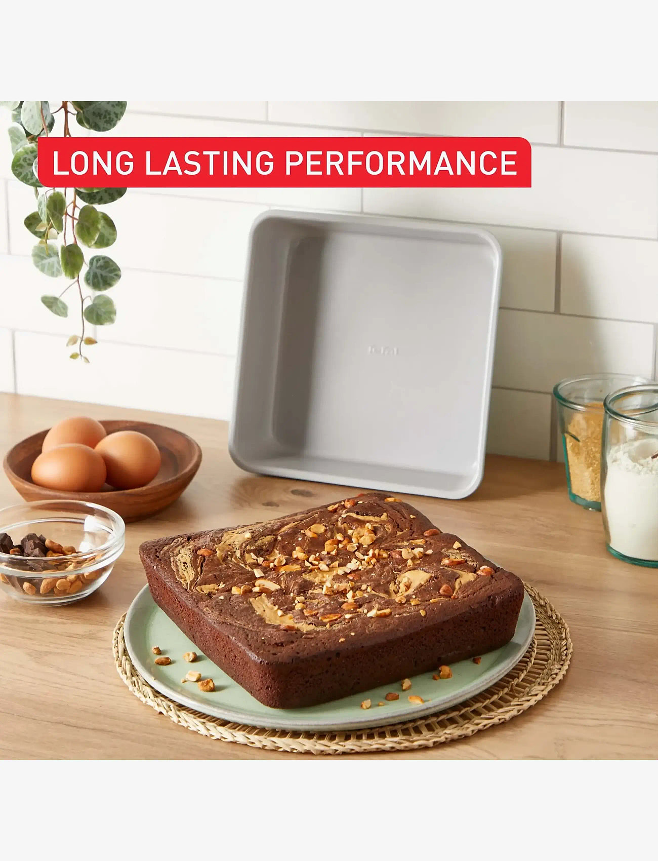 Tefal - Ceramik Square Cake 20cm - küpsise- ja koogivormid - grey / turqouise - 5