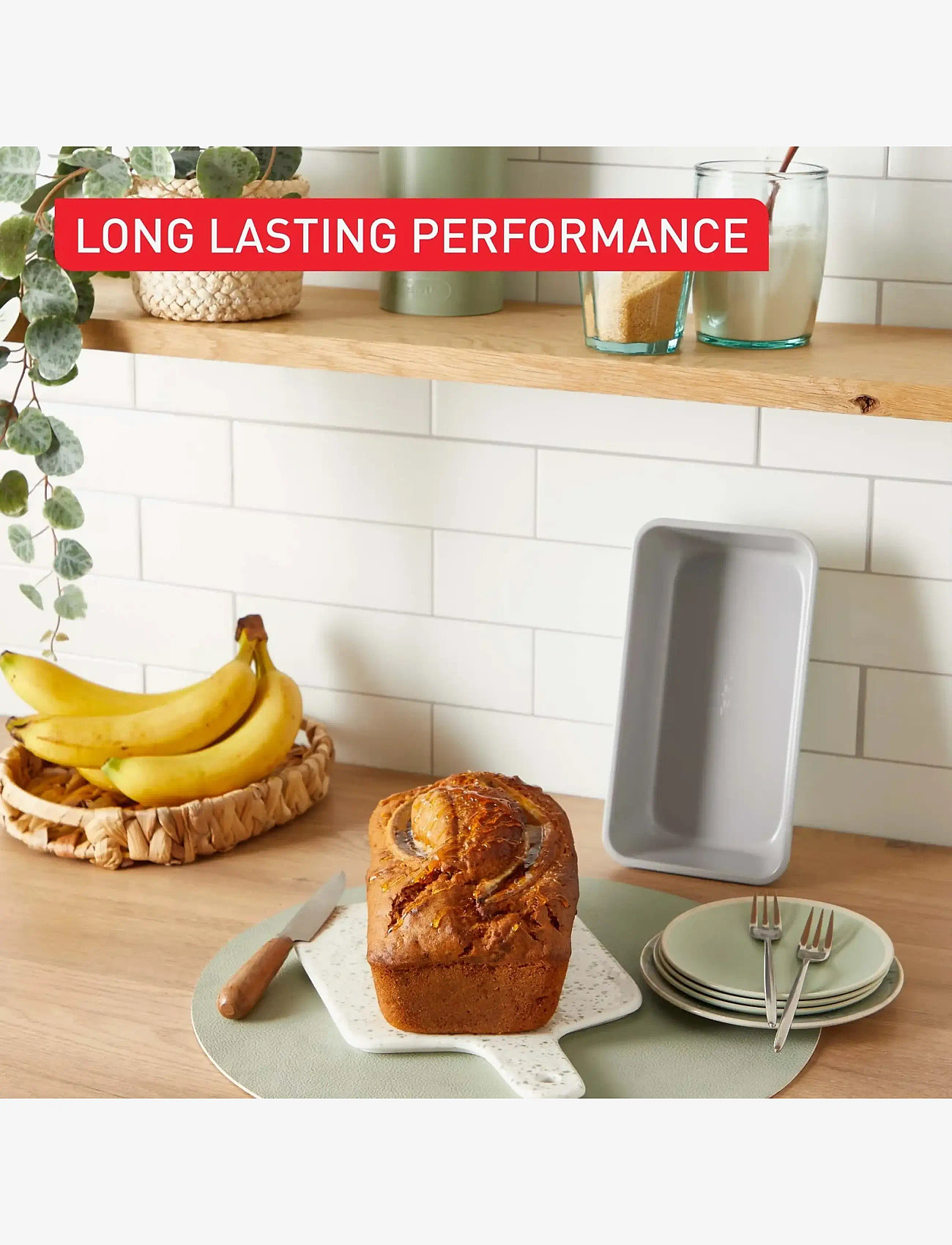 Tefal - Ceramik Loaf pan 23cm - laveste priser - grey / turqouise - 5