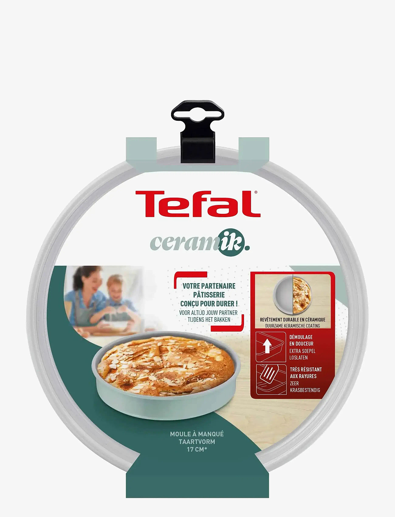Tefal - Ceramik Round cake 17cm - keks- & kuchenformen - grey / turqouise - 1