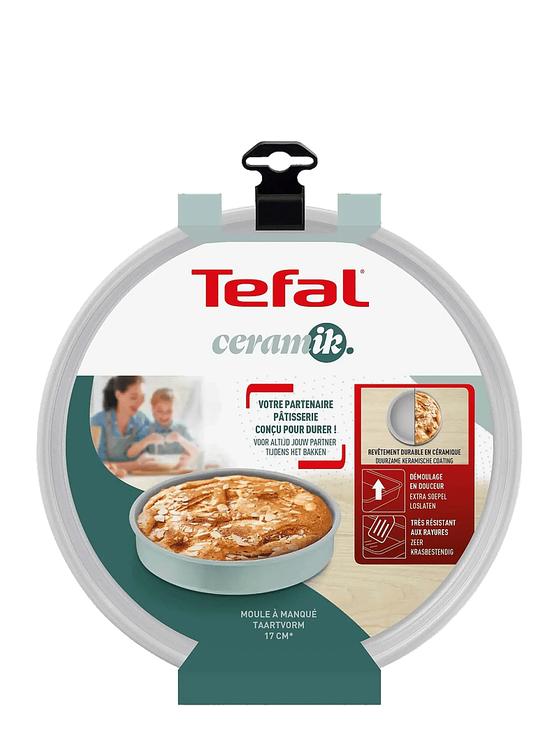 Tefal - Ceramik Round cake 17cm - keks- & kuchenformen - grey / turqouise - 1