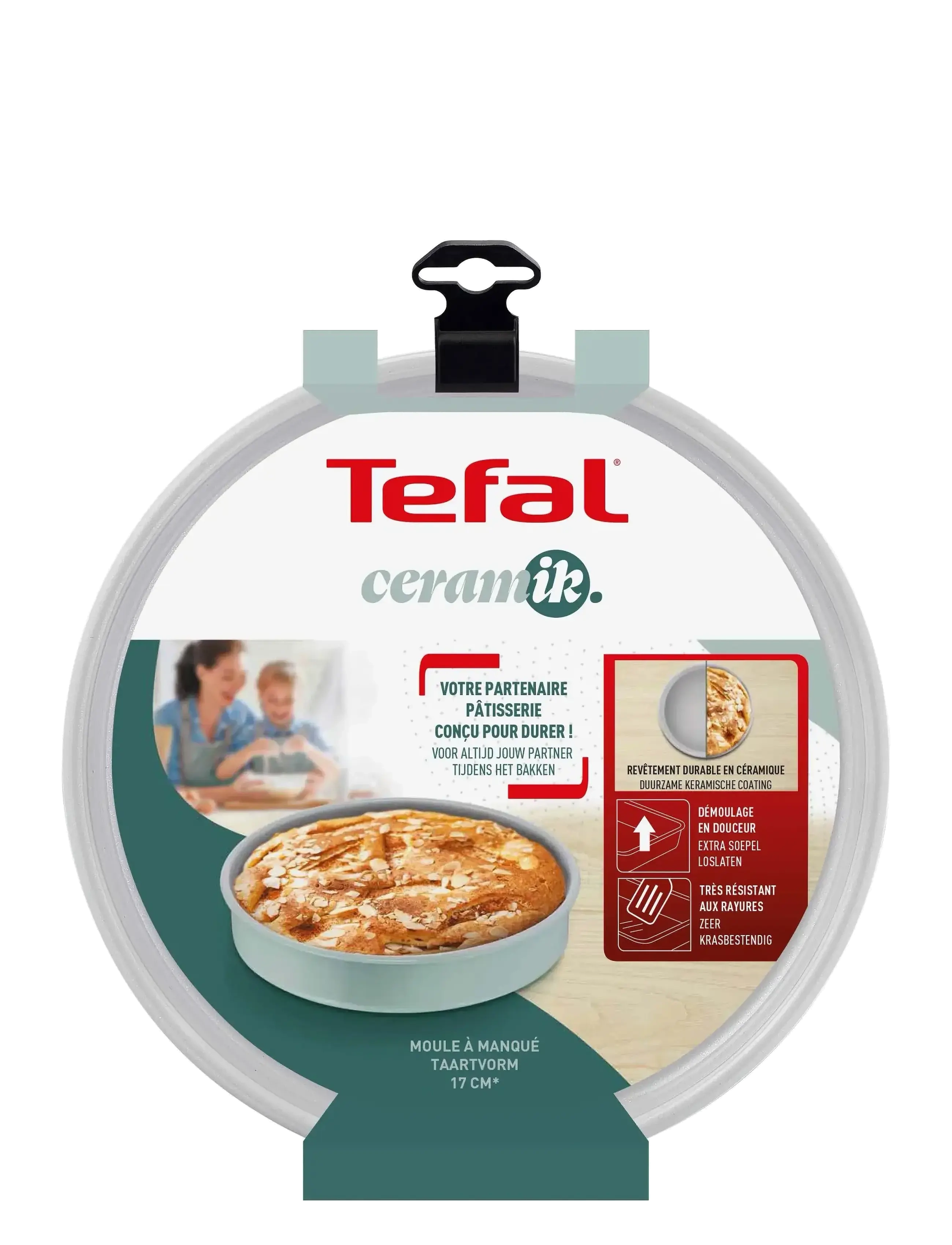 Tefal - Ceramik Round cake 17cm - kakkuvuoat - grey / turqouise - 2