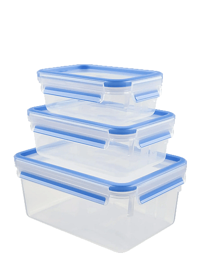 Tefal MasterSeal FRESH box 3pcs 0,55/1,0/2,3 l. - Brotdosen - TRANSPARENT / blue