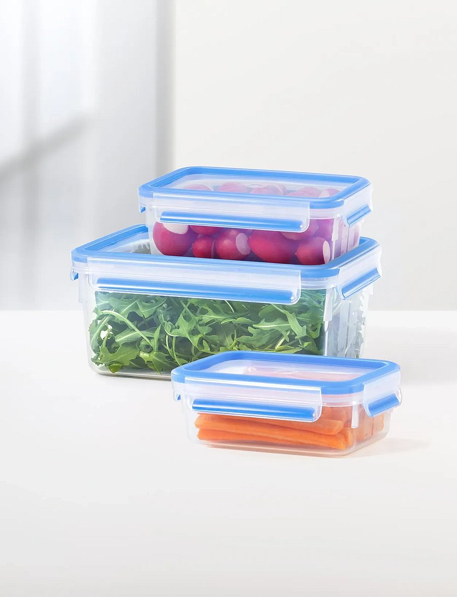 Tefal - MasterSeal FRESH box 3pcs 0,55/1,0/2,3 l. - lõunasöögikarbid ja toidumahutid - transparent - 0
