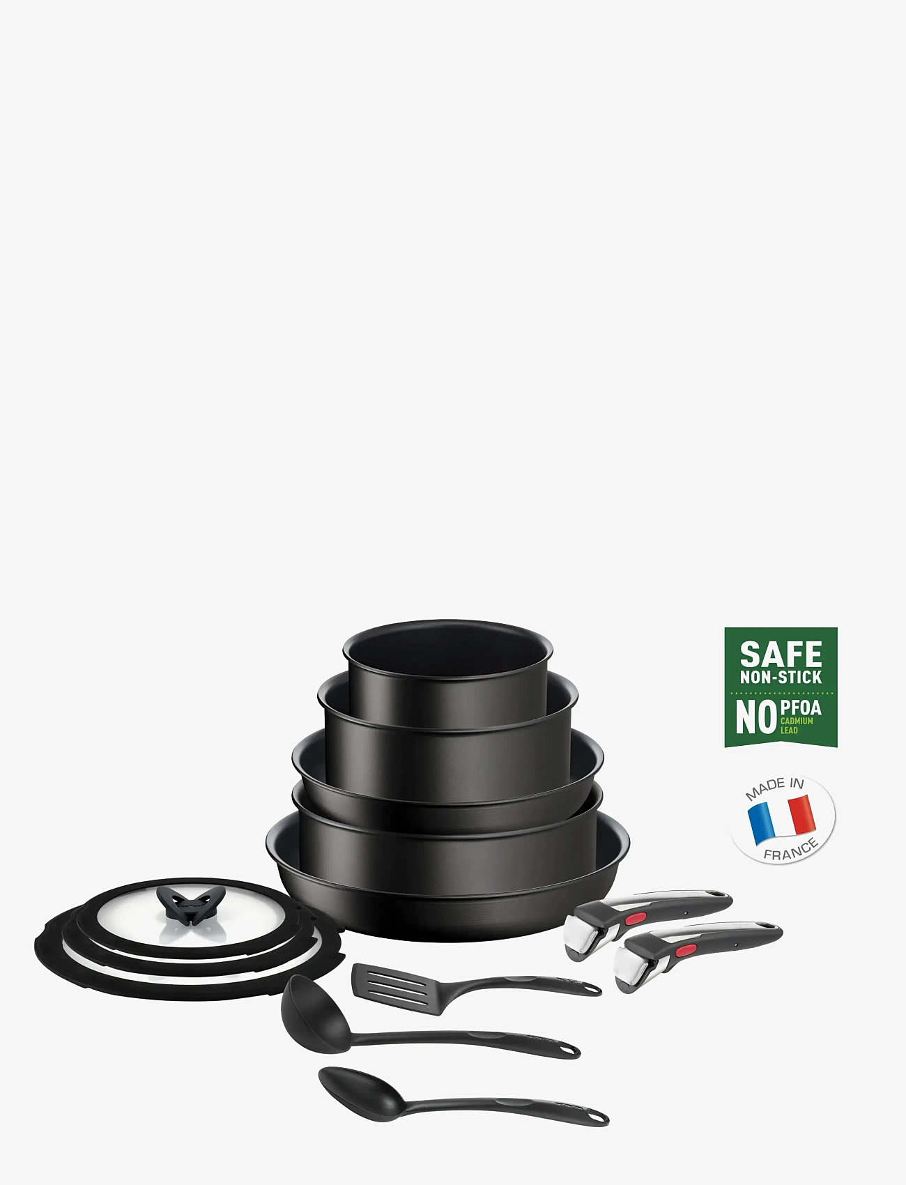 Tefal - Ingenio Unlimited ON 13 pcs set - saucepan sets - black - 0