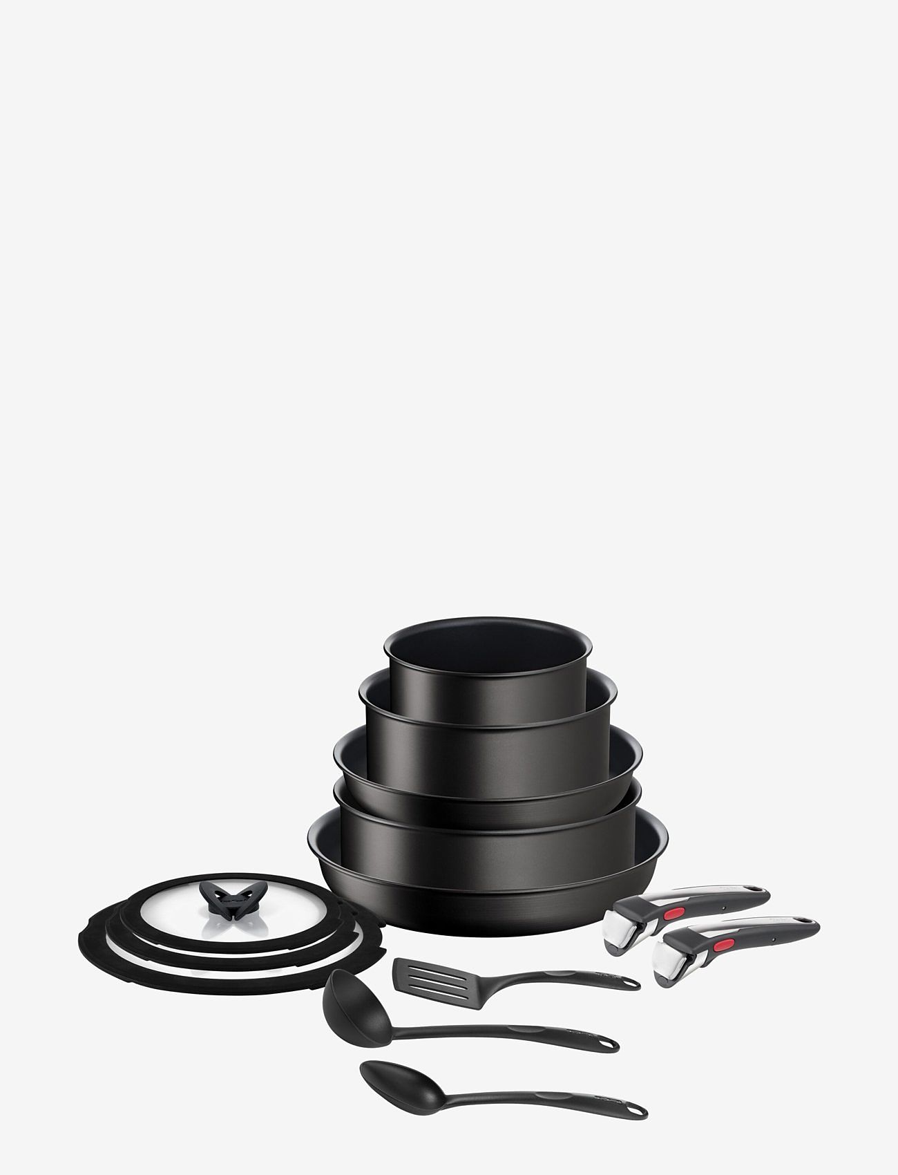 Tefal - Ingenio Unlimited ON 13 pcs set - grydesæt & kasserollesæt - black - 0