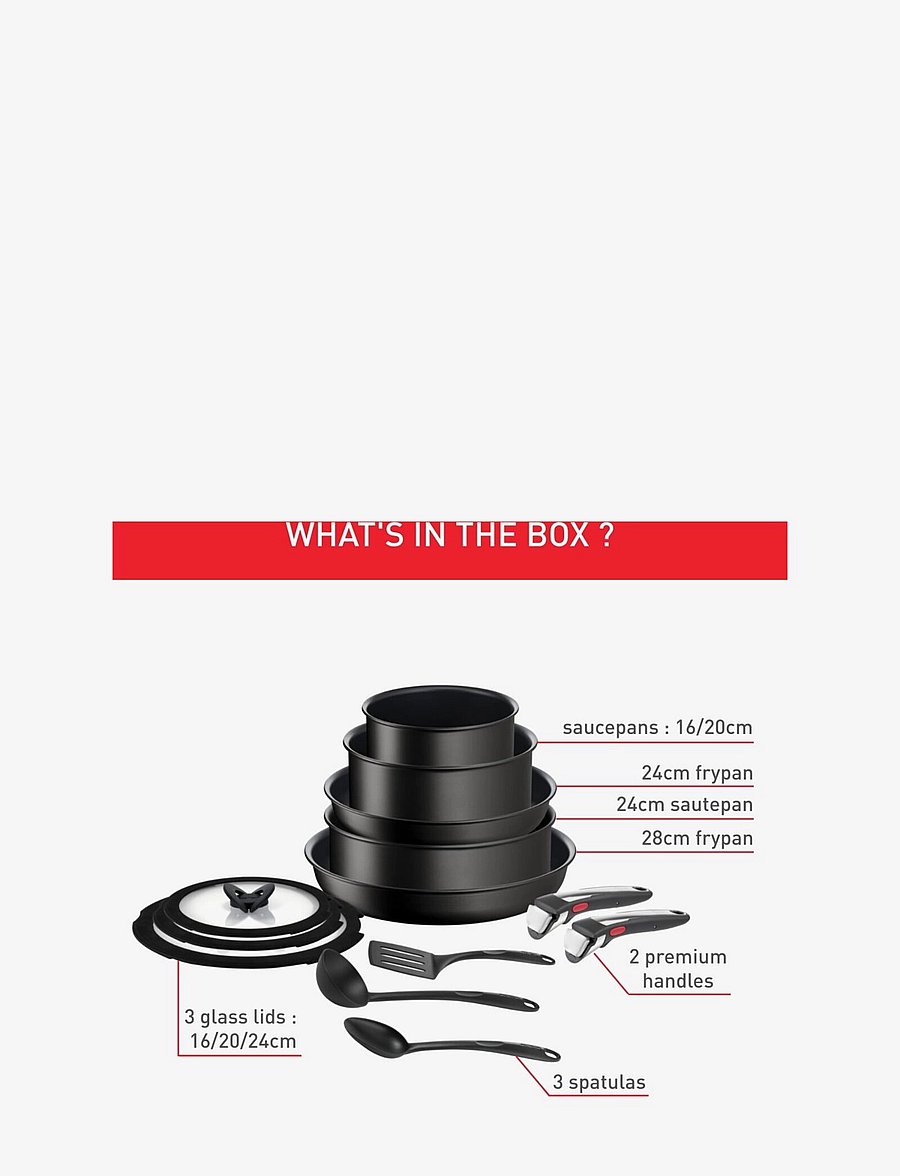Tefal - Ingenio Unlimited ON 13 pcs set - kastrulikomplektid - black - 1