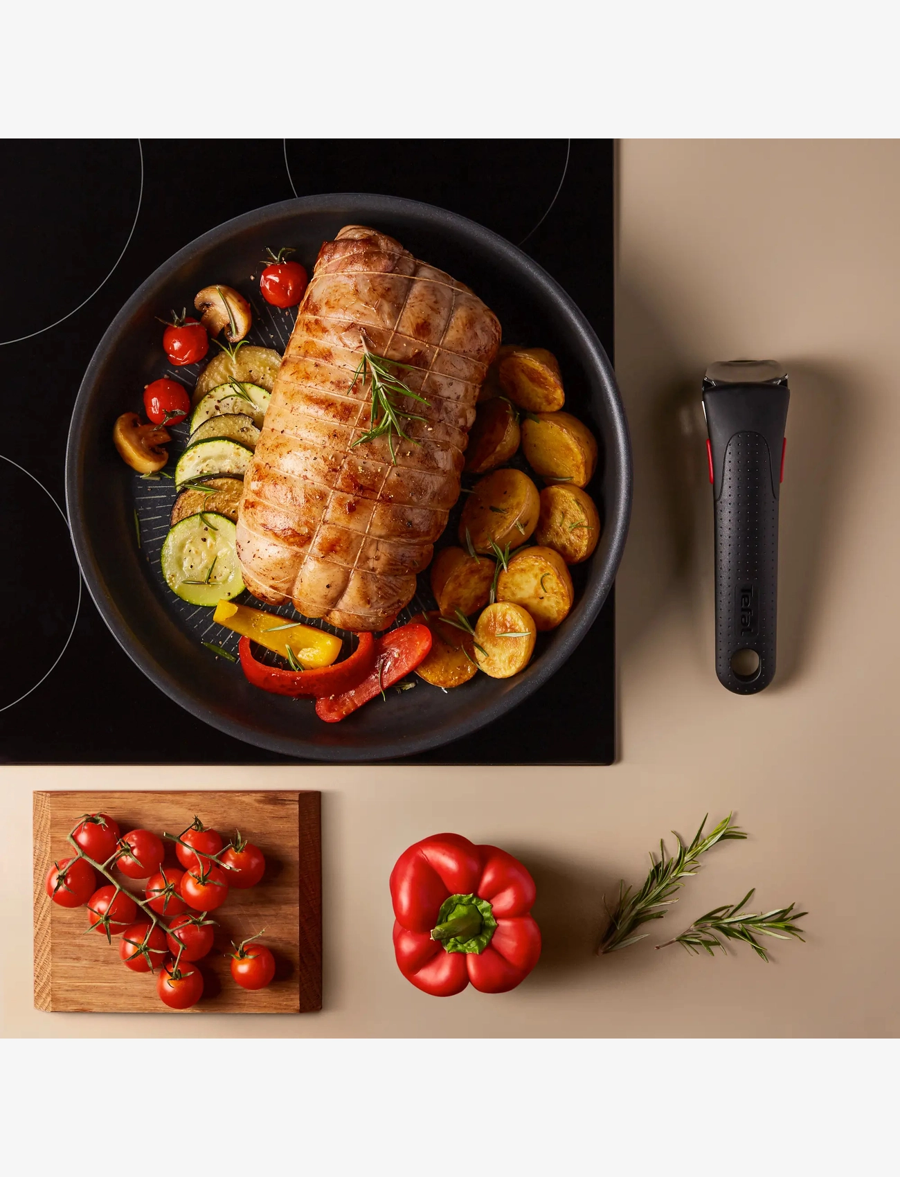 Tefal - Ingenio Eco resist Frypan - pannas un kastroļi - black - 4