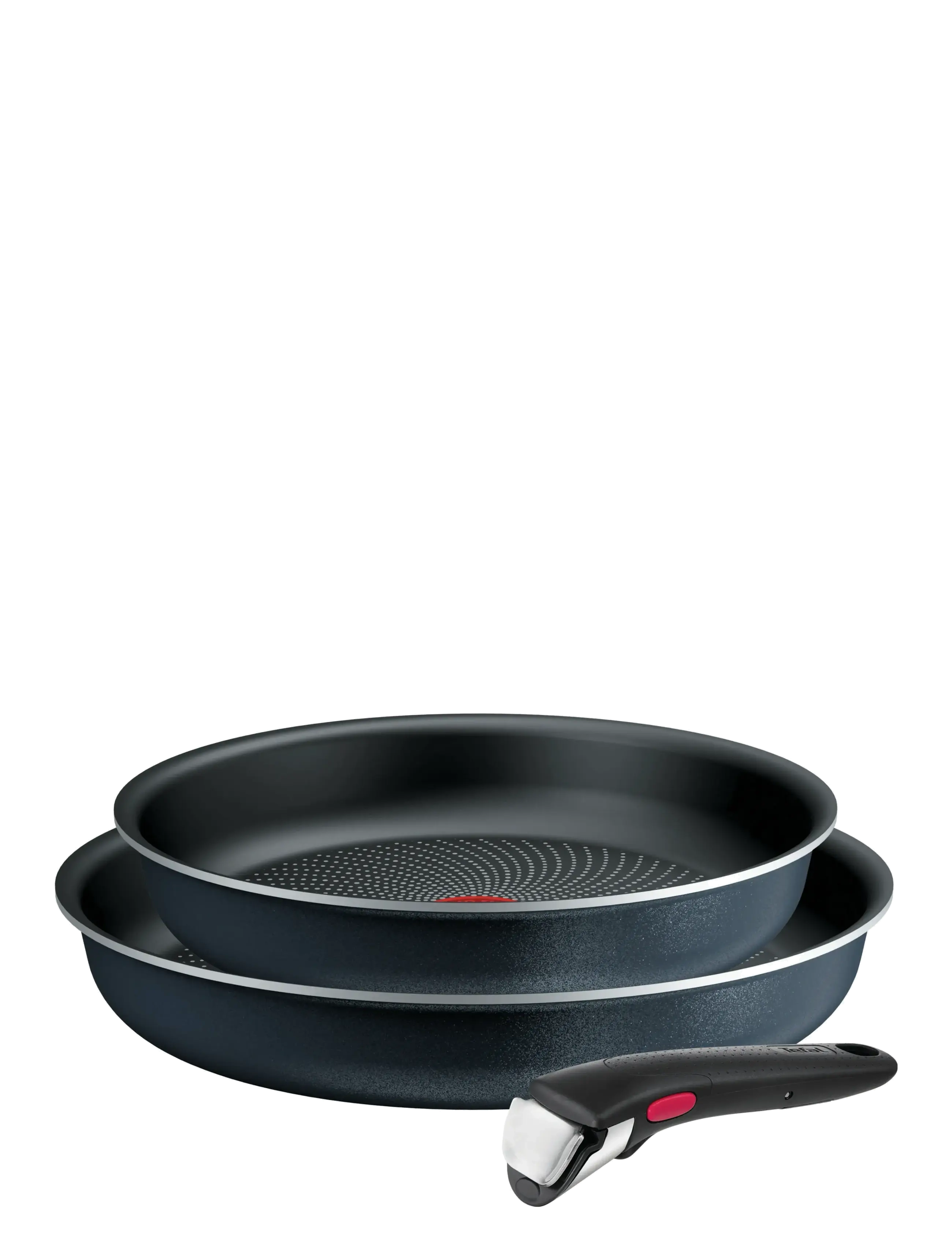 Tefal Ingenio So Light 3 Pcs Set Frypans 24/28Cm, Stegepande, Sort, Str: ONE SIZE
