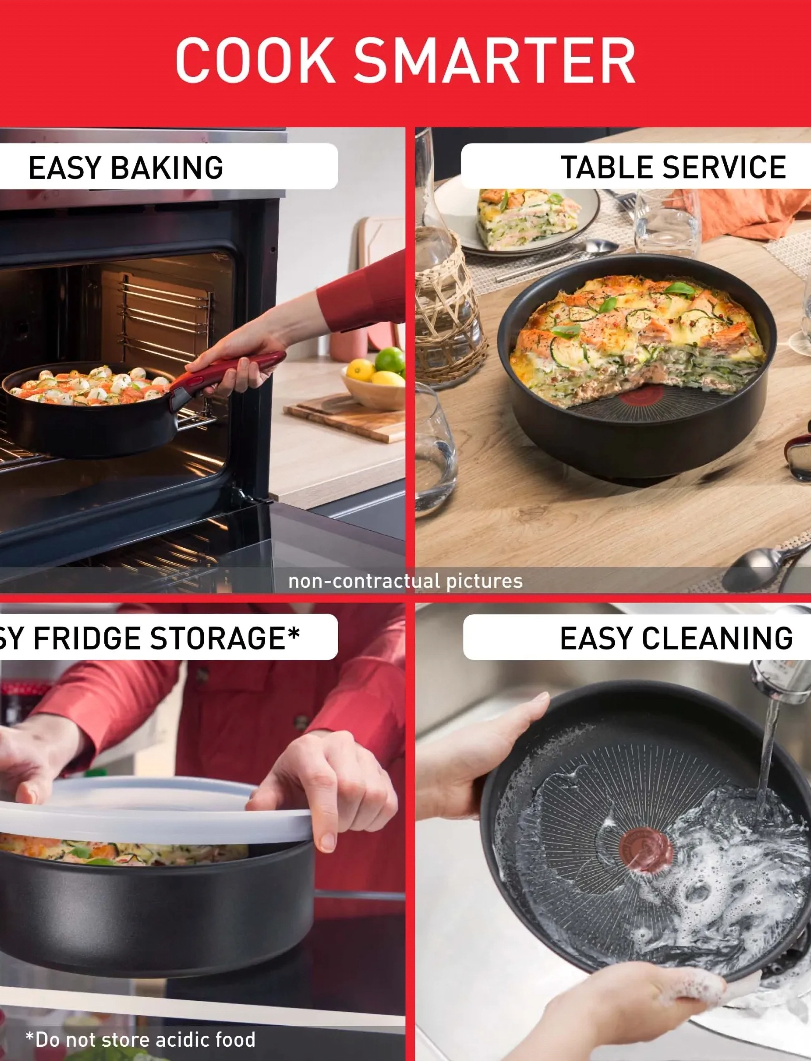 Tefal Ingenio So Light 3 Pcs Set Frypans 24/28Cm, One Size, Pots & Pans, Schwarz - Frying Homeware