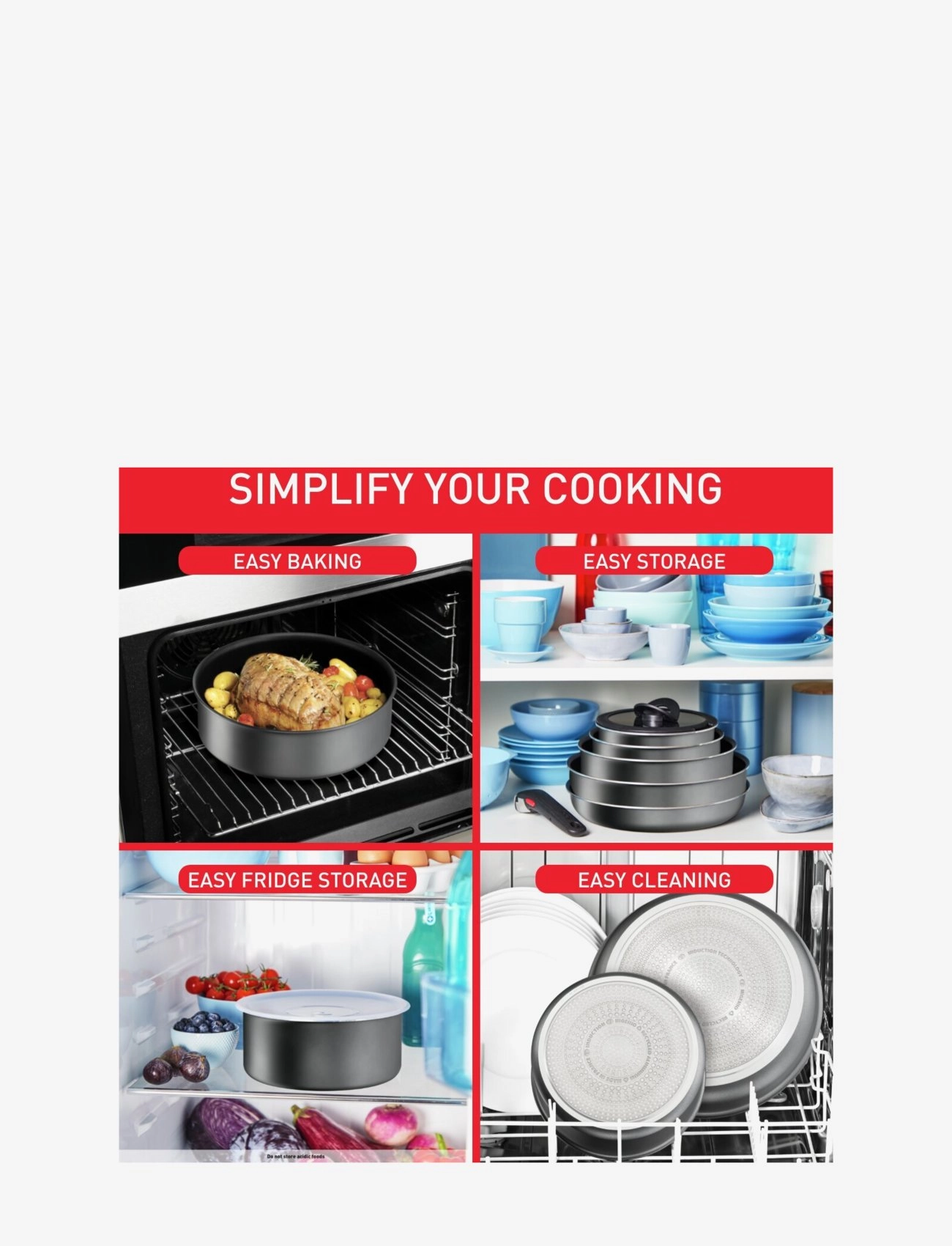 Tefal - Ingenio Daily chef ON 8 pcs set - grydesæt & kasserollesæt - grey - 5