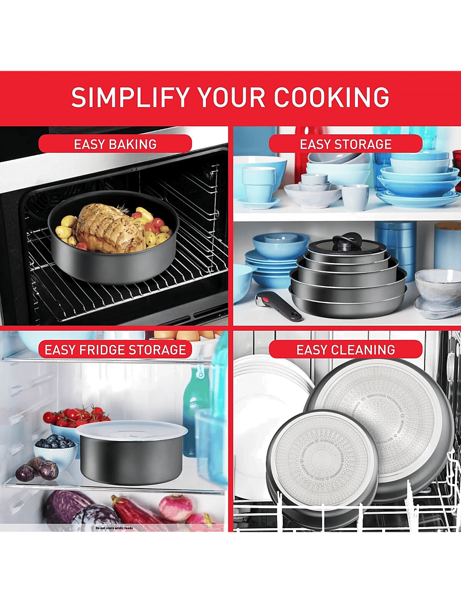 Tefal - Ingenio Daily chef ON 8 pcs set - stieltopf-sets - grey - 5
