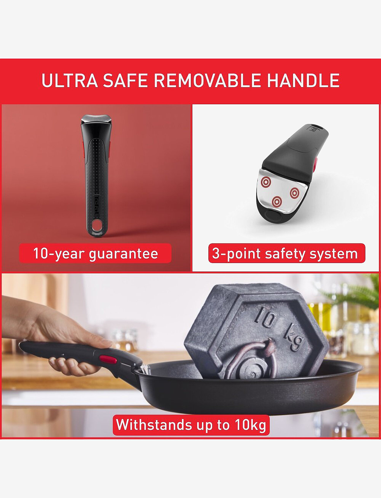 Tefal - Ingenio Unlimited Frypan 3 pcs set Black (24 and 28 cm) - patelnie - black - 4