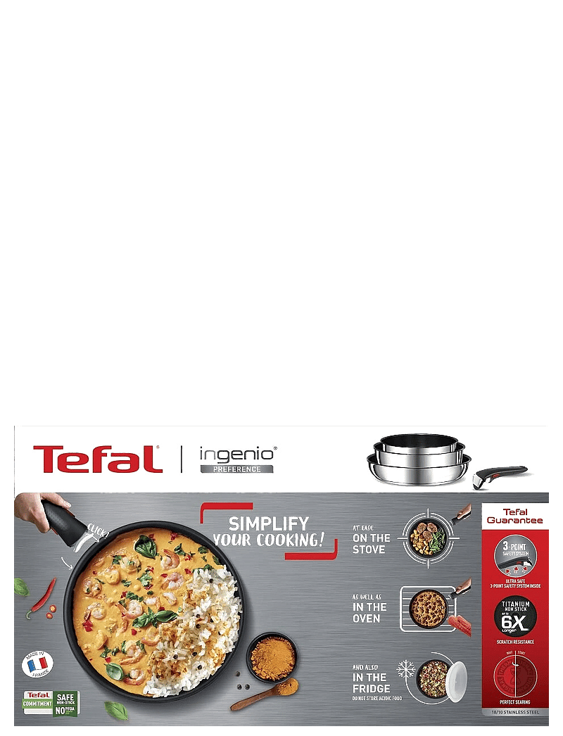 Tefal - Ingenio Preference Frypan 28 cm - praepannid ja pannid - stainless steel - 2