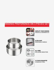 Tefal - Ingenio Preference  ON 3 pcs saucepan set - grydesæt & kasserollesæt - stainless steel - 4