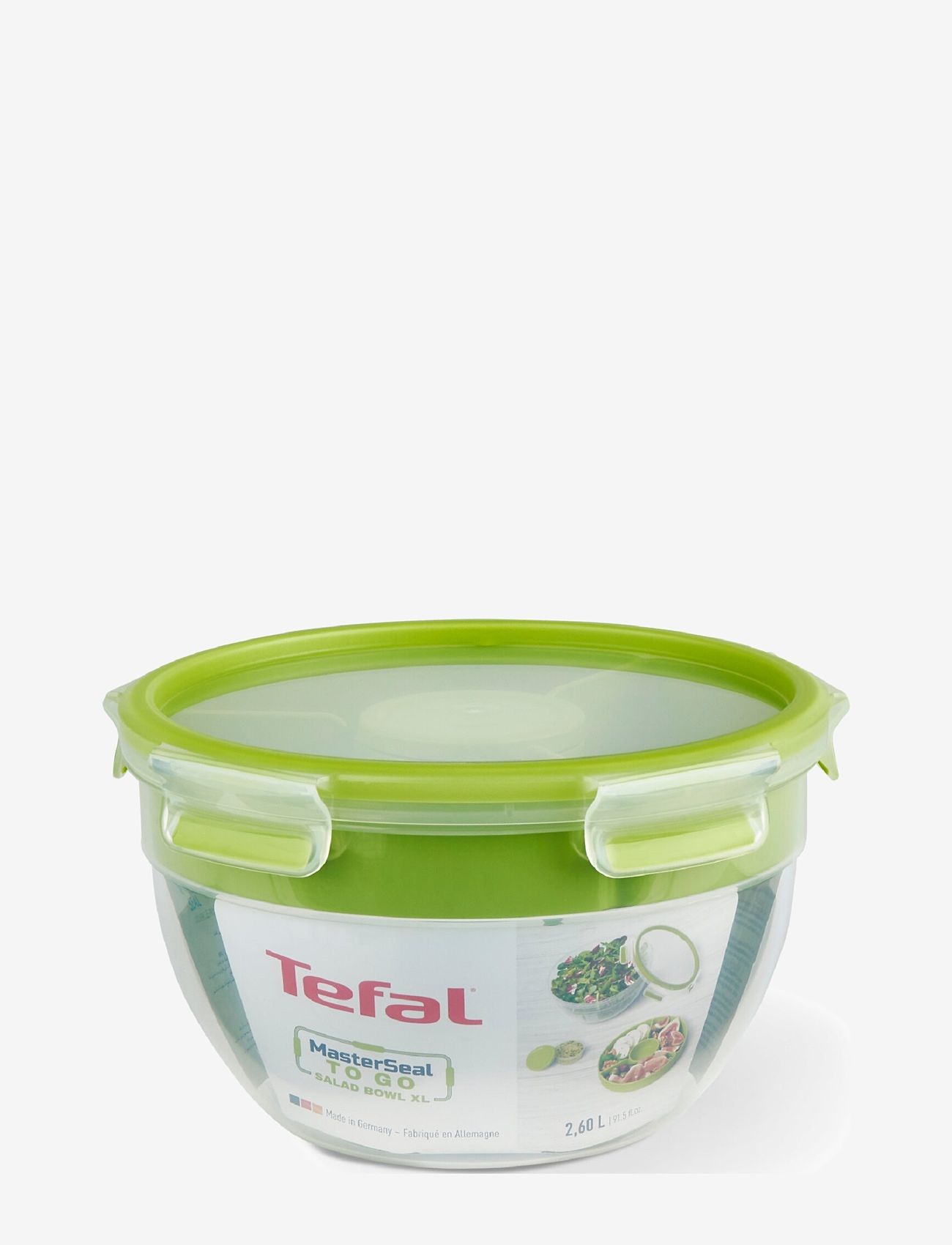 Tefal - MasterSeal TO GO salad bowl XL - madkasser - green - 2