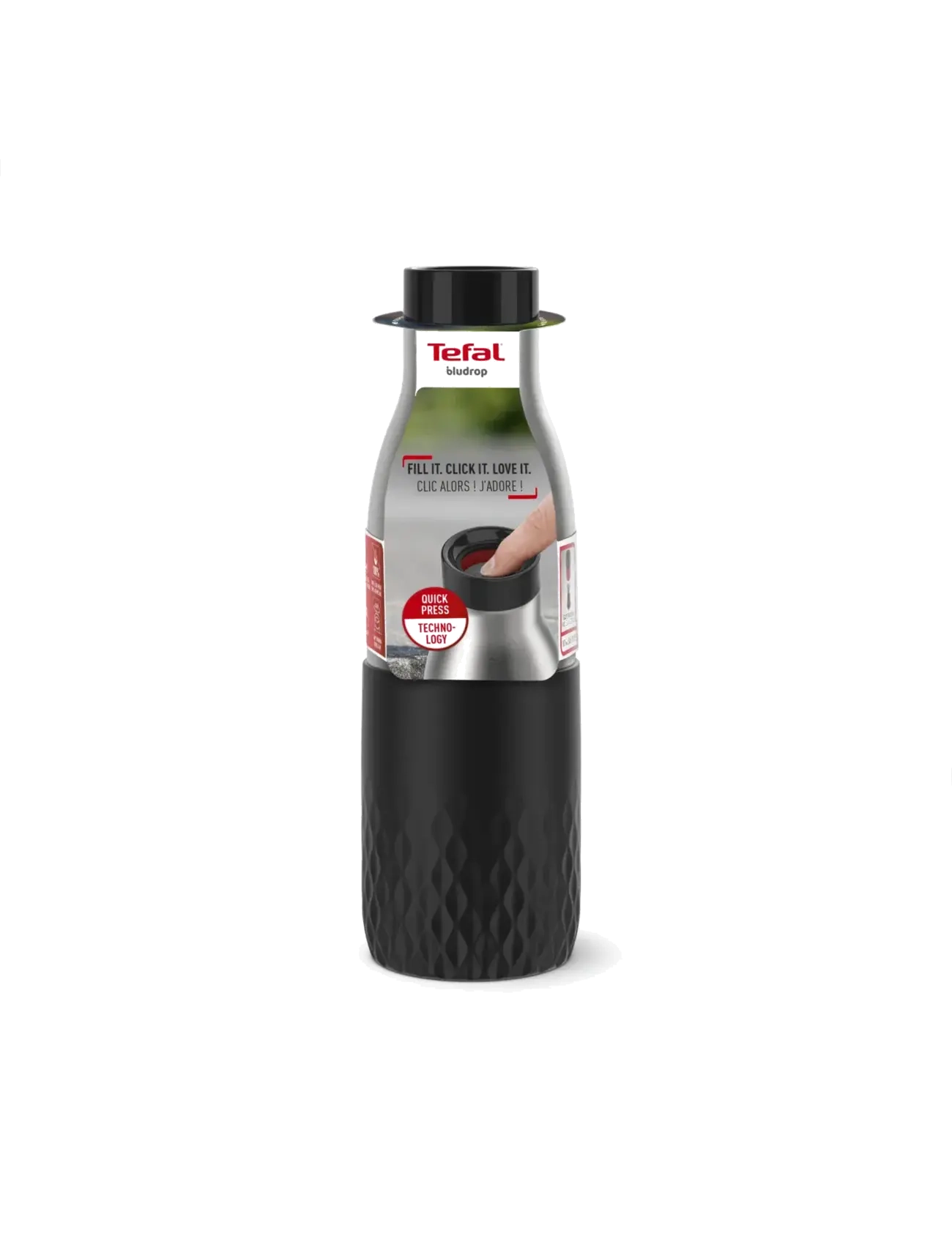Tefal - Bludrop Sleeve 0,5L Black - lägsta priserna - black - 4