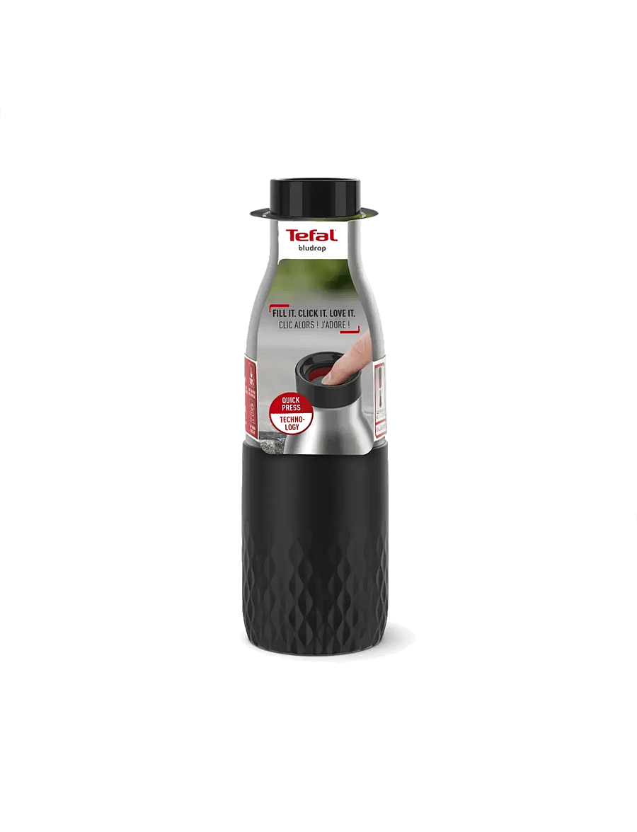 Tefal - Bludrop Sleeve 0,5L Black - vattenflaskor & termosar - black - 5