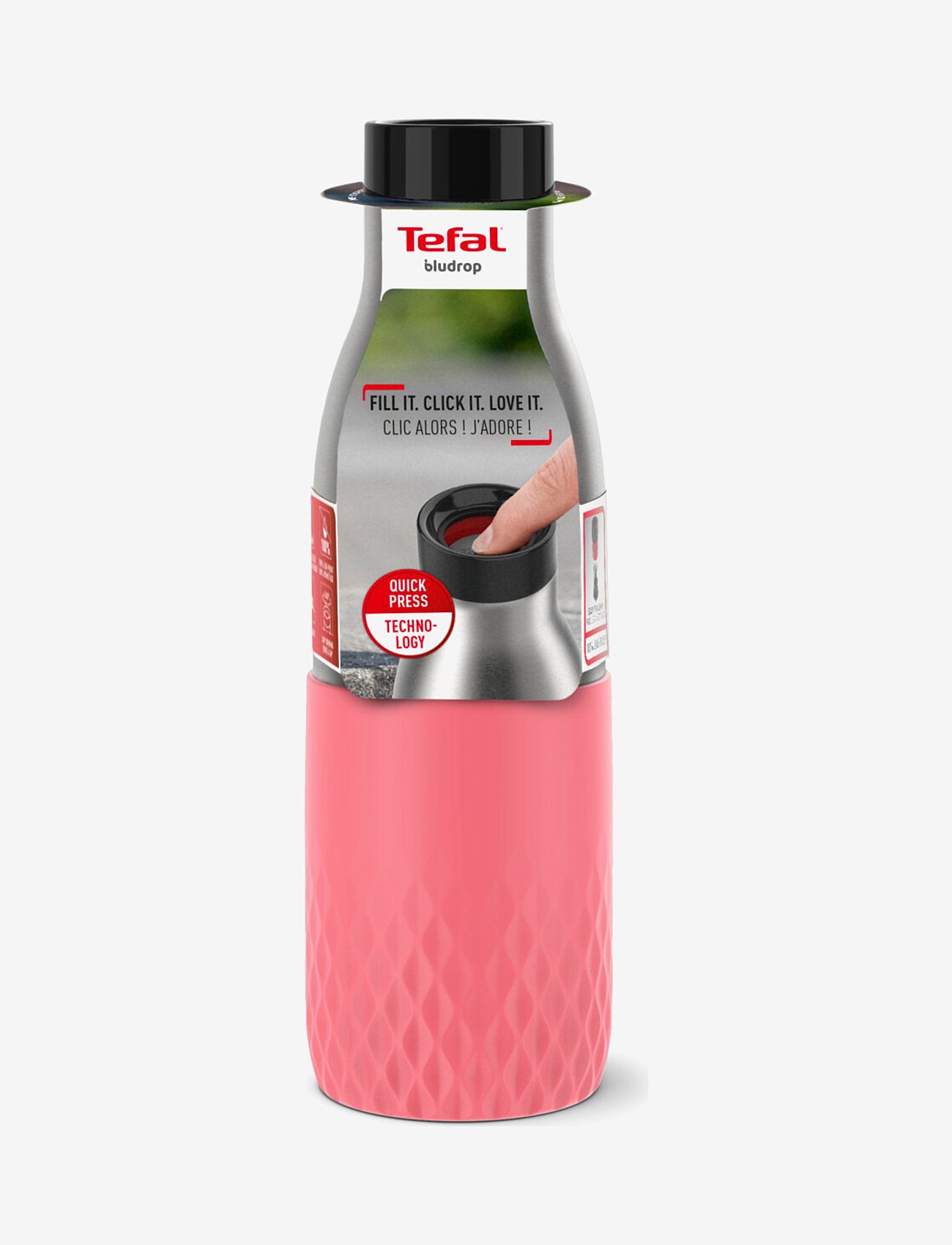 Tefal - Bludrop Sleeve 0,5L Pink - laveste priser - pink - 1