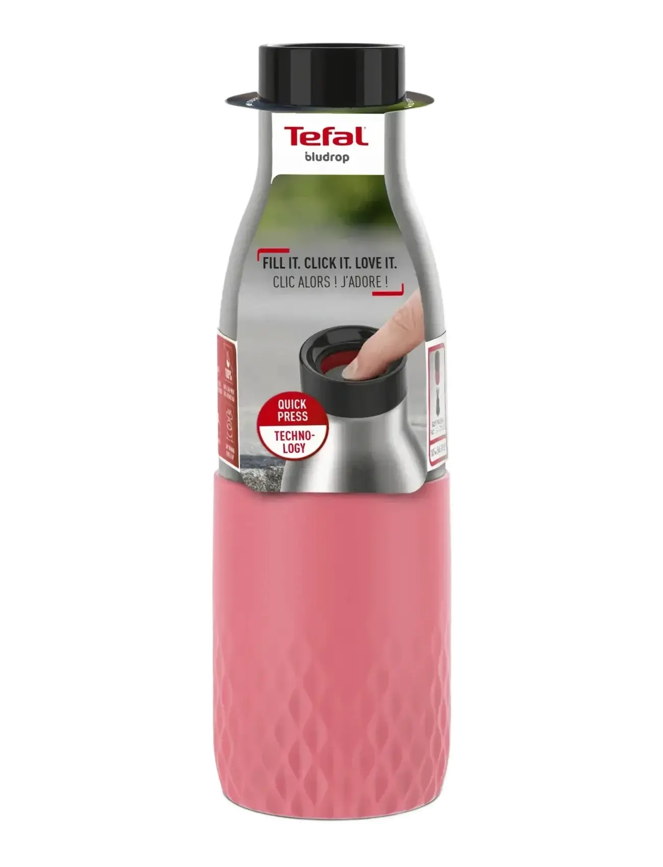 Tefal - Bludrop Sleeve 0,5L Pink - laveste priser - pink - 5