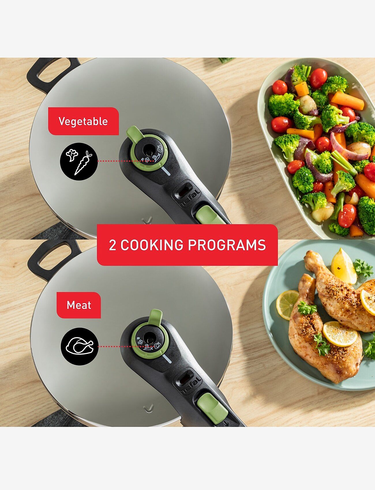 Tefal - Pressure cooker Secure Trendy 4 L - green - 1