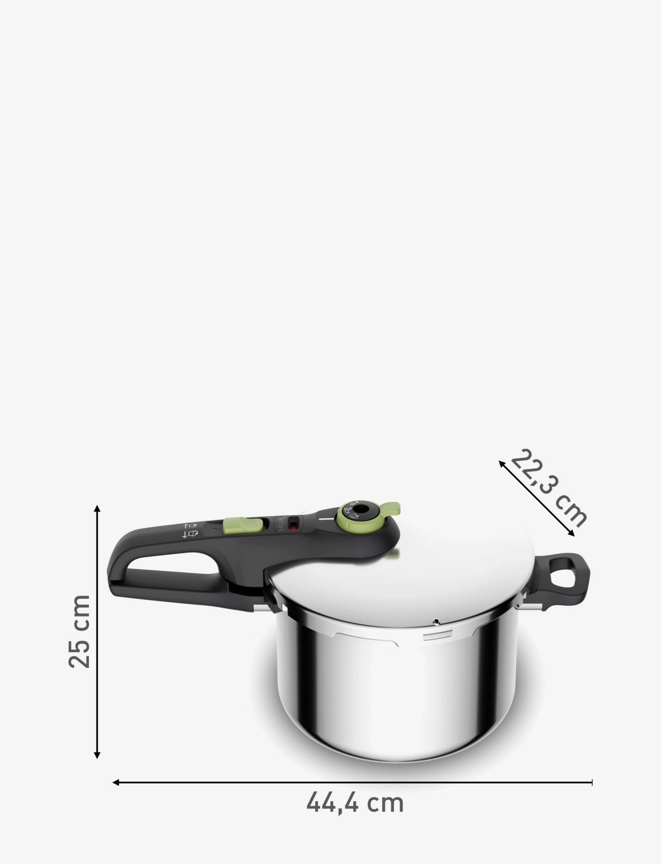 Tefal - Pressure cooker Secure Trendy 6 L w. steam basket - green - 3