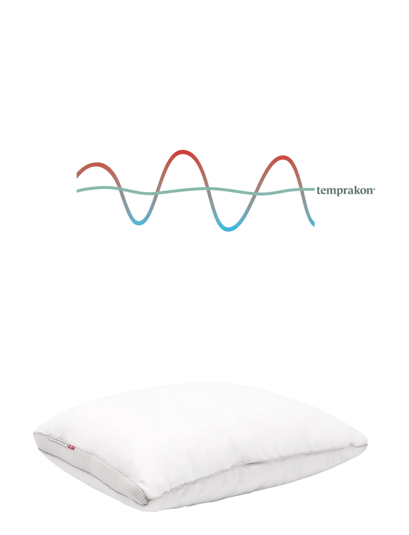 Temprakon U Pillow, Pude, Hvid, Str: 45X56CM