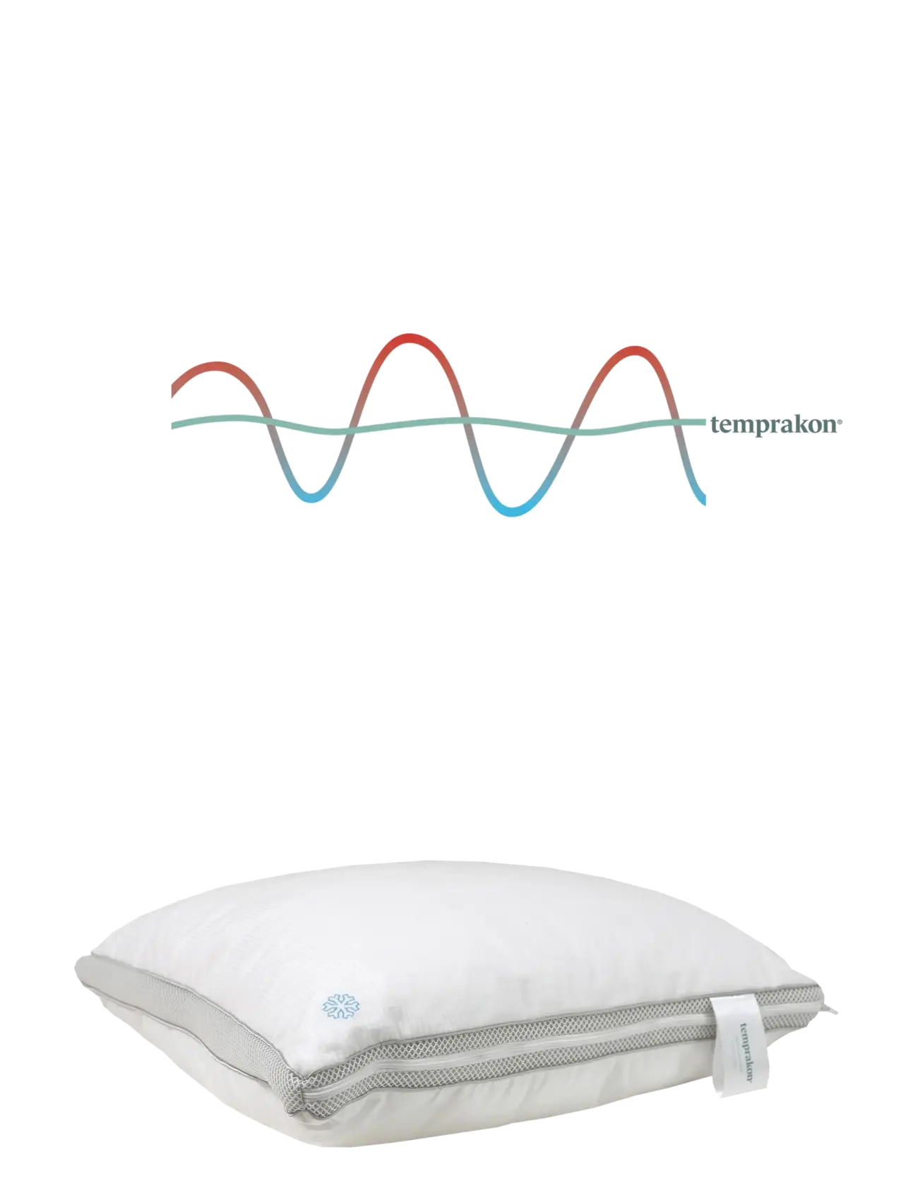 Temprakon Comfort Pillow, Pude, Hvid, Str: 56X59CM
