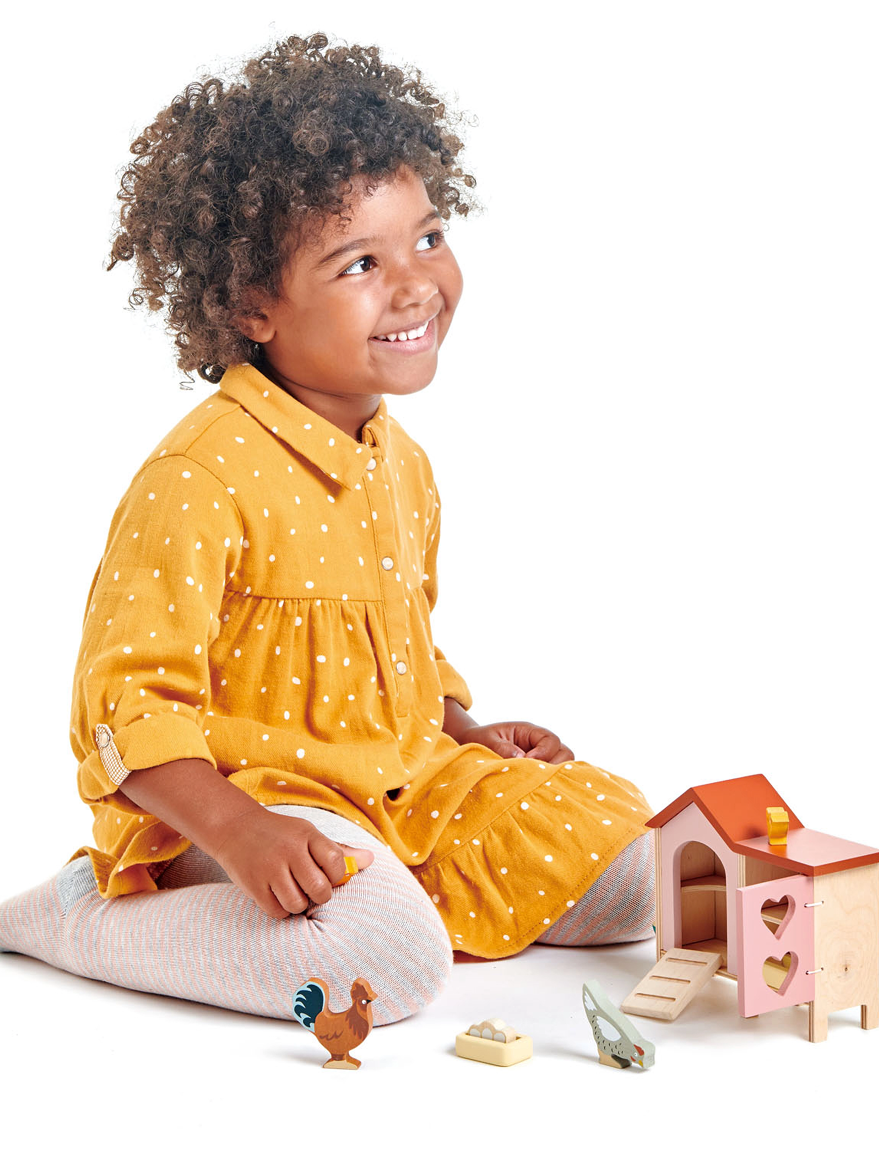 Tender Leaf Dollhouse Set Chicken Coop, Børn, Træfigur, Multi/mønstret, Str: ONE SIZE