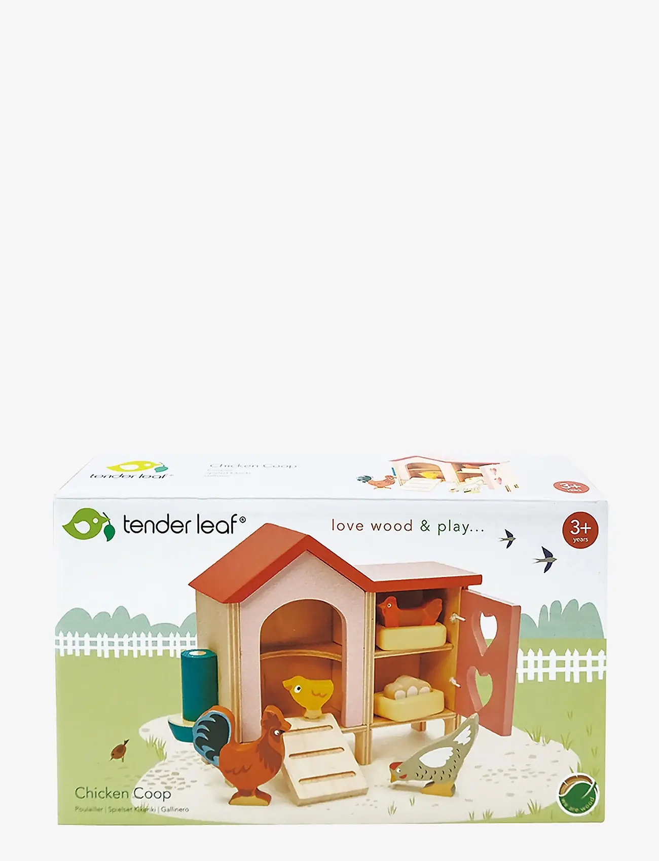 Tender Leaf - Dollhouse Set - Chicken Coop - træfigurer - multi - 3