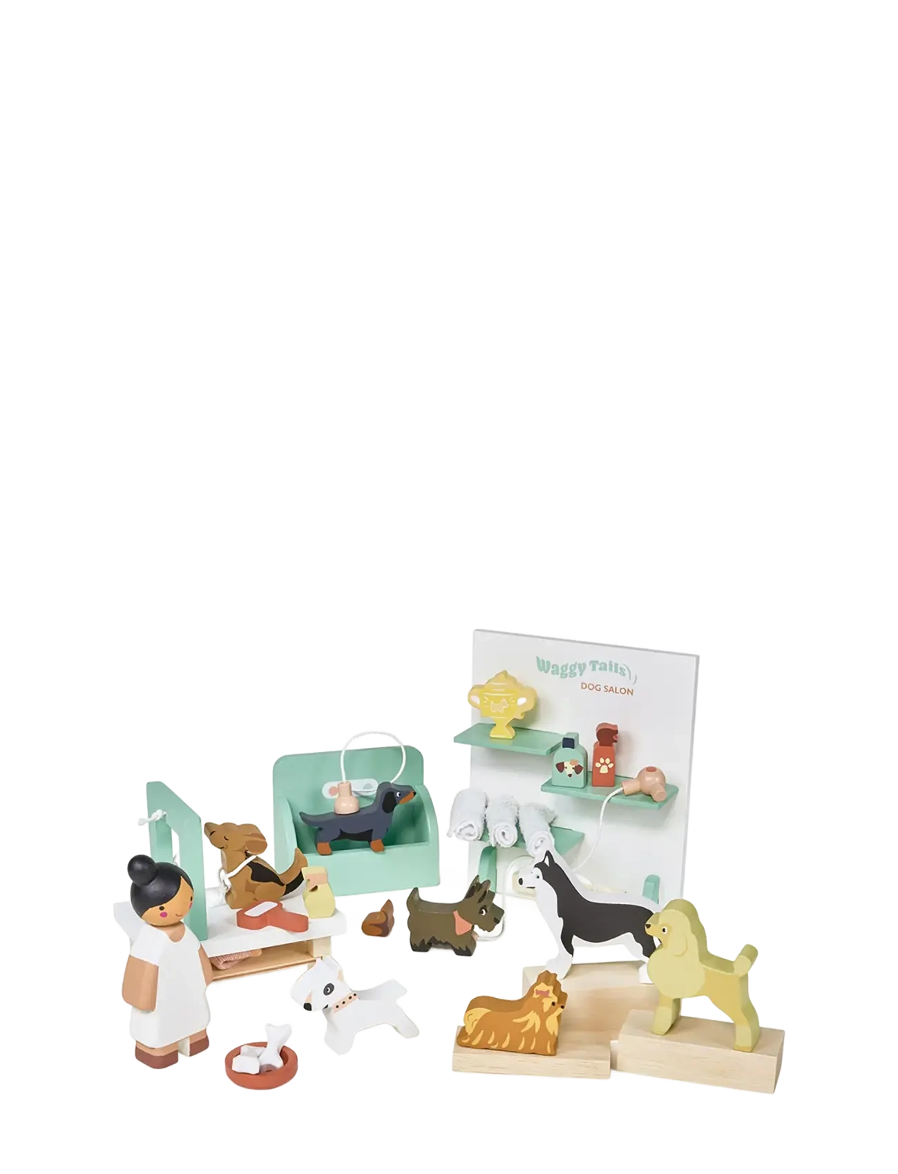 Dollhouse Set - Waggy Tails Dog Salon - GREEN