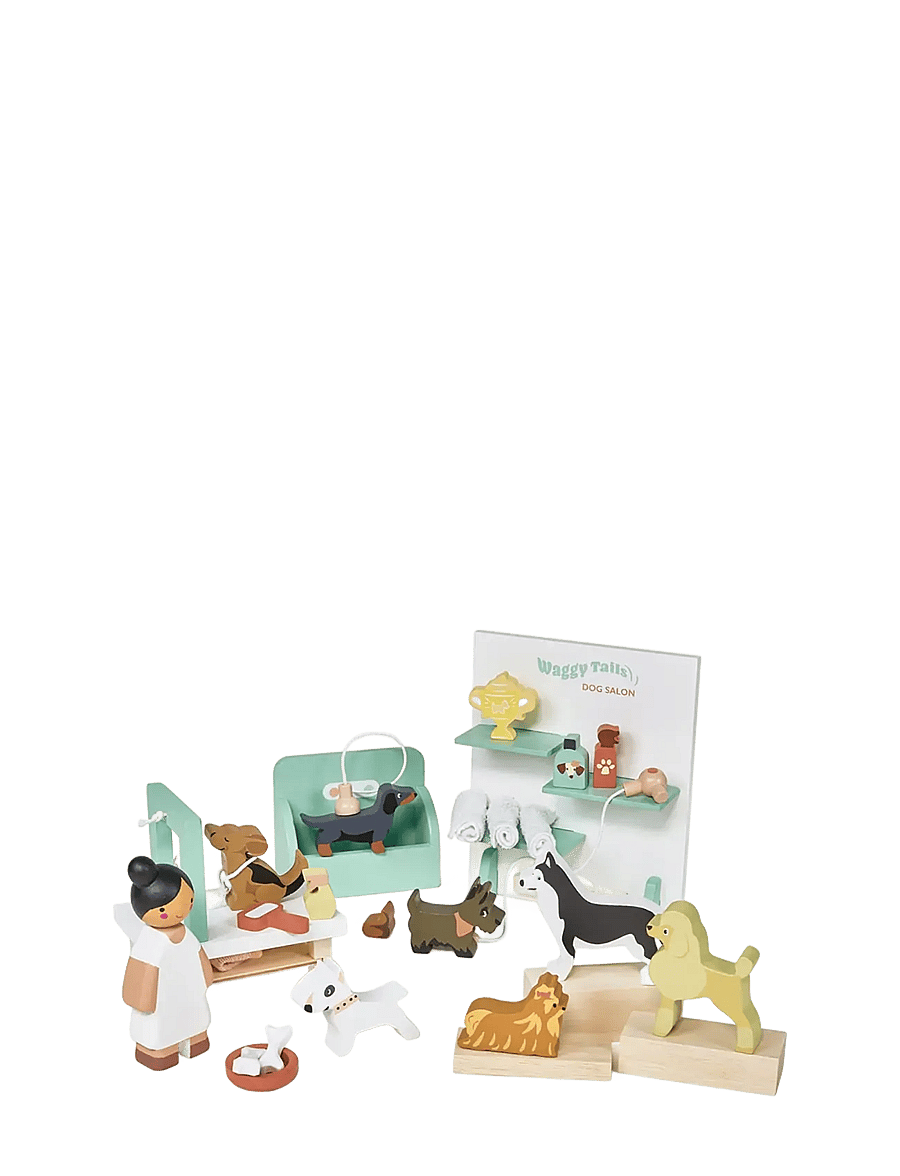 Tender Leaf - Dollhouse Set - Waggy Tails Dog Salon - mängukomplektid - green - 1