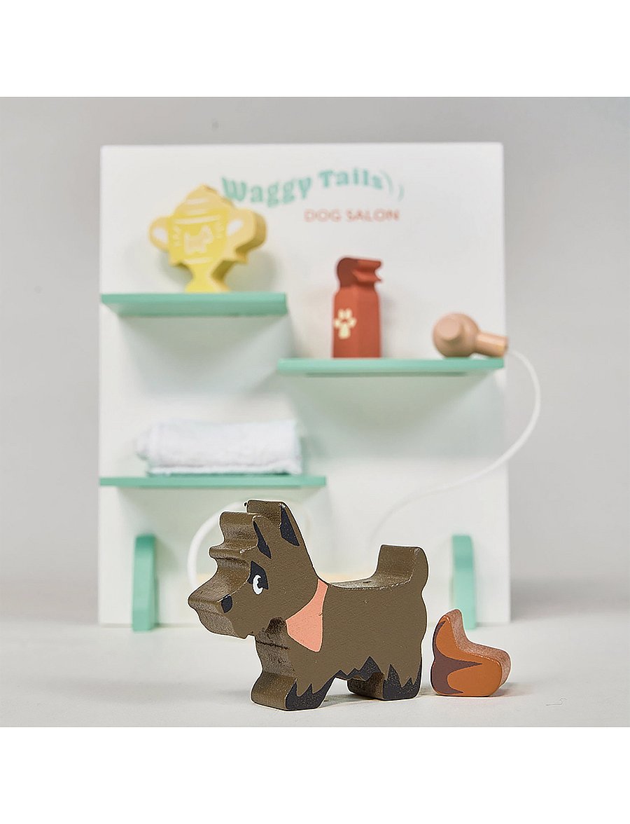 Tender Leaf - Dollhouse Set - Waggy Tails Dog Salon - mängukomplektid - green - 2