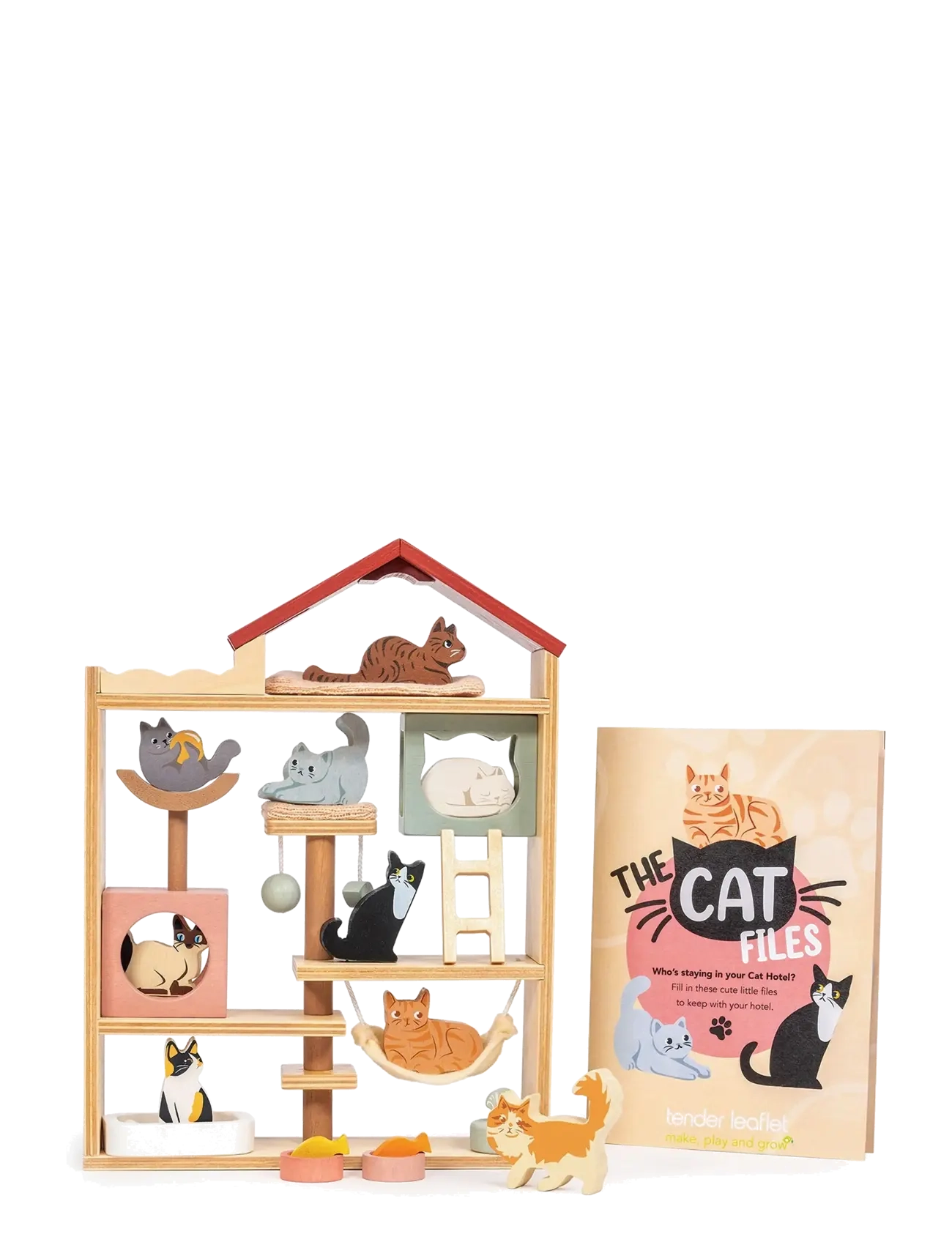 Tender Leaf Cat Hotel - Purrfect Stay - Tillbehör till dockhus - MULTI / beige