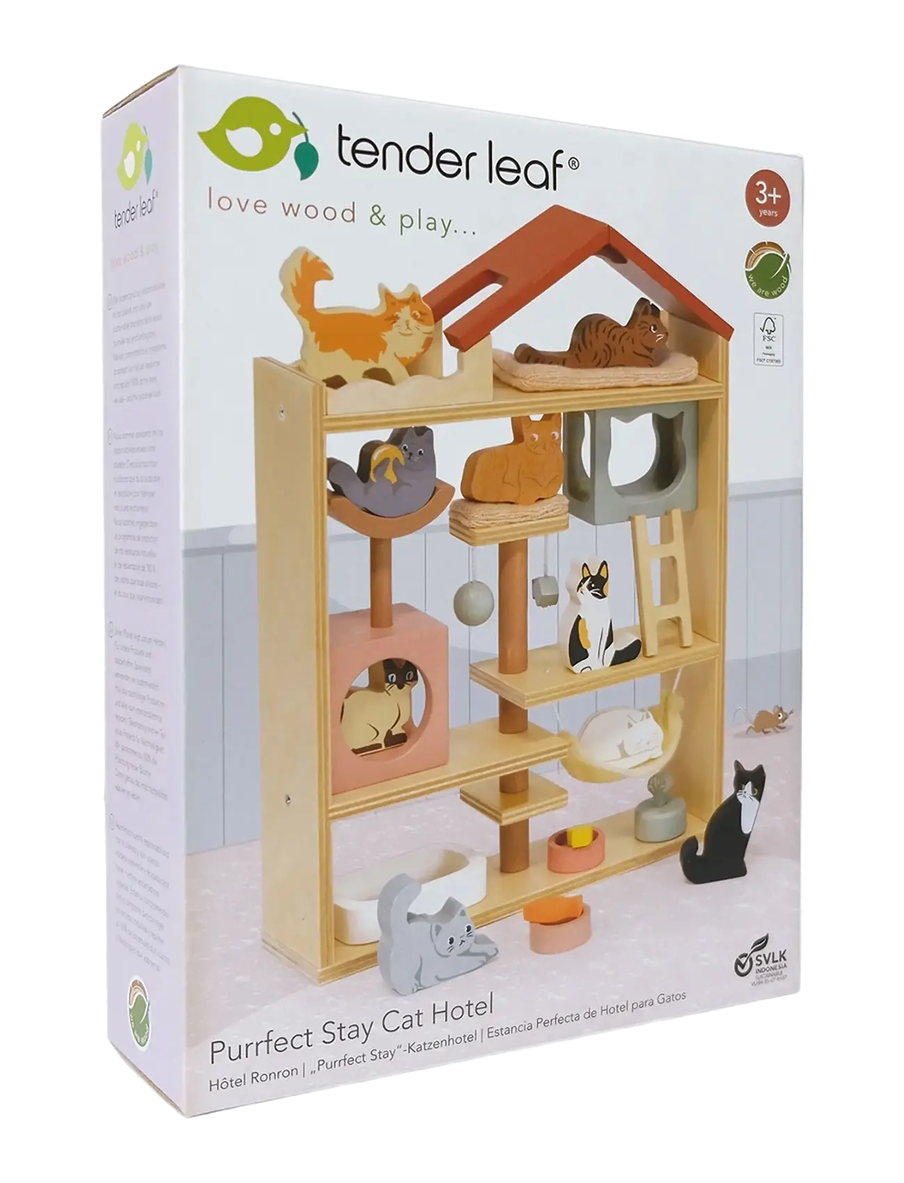 Tender Leaf - Cat Hotel - Purrfect Stay - priedai lėlių namams - multi - 4