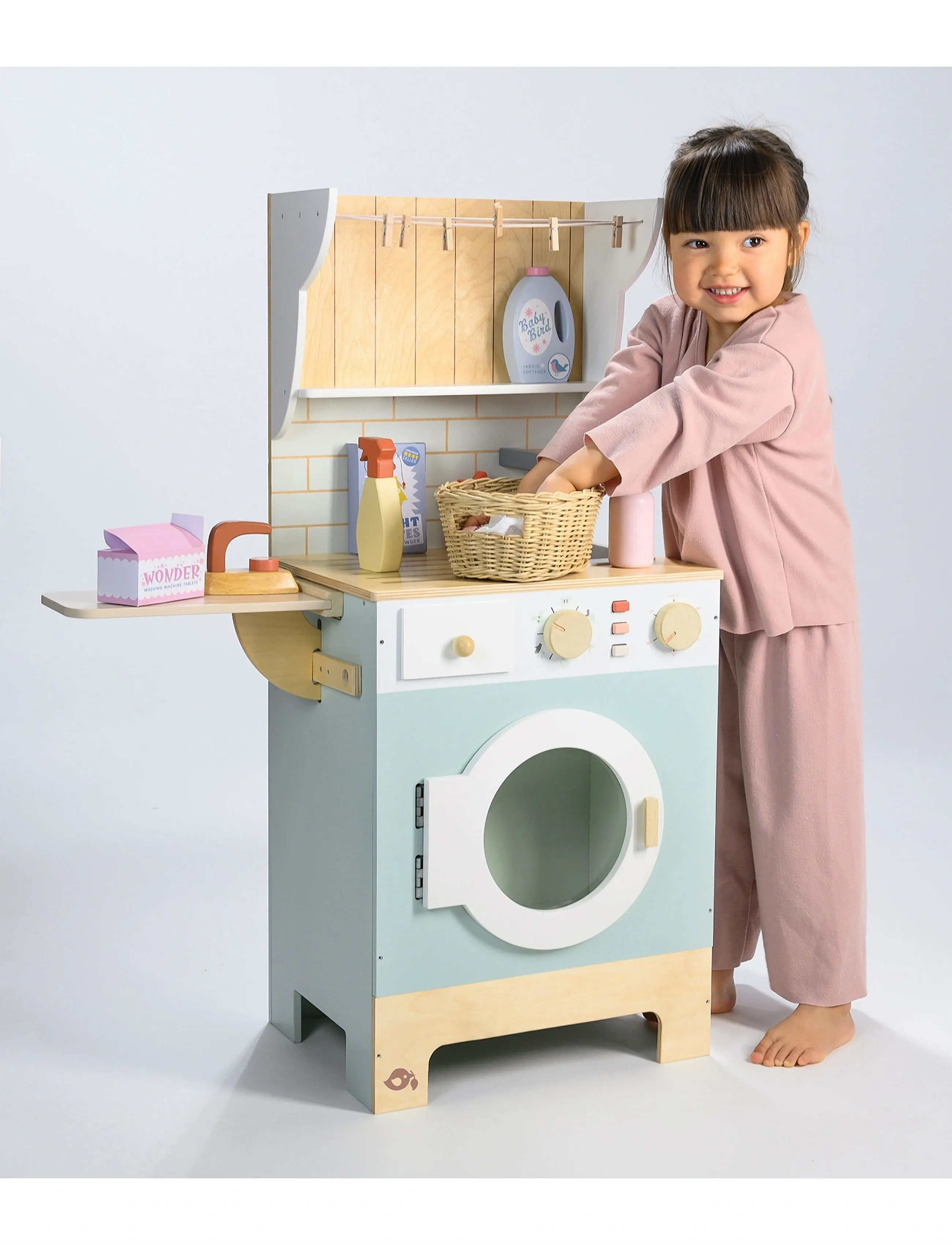Tender Leaf Laundrette Washing Machine, One Size, Multi/patterned, Role Play > Cleaning Legetøj, Børn