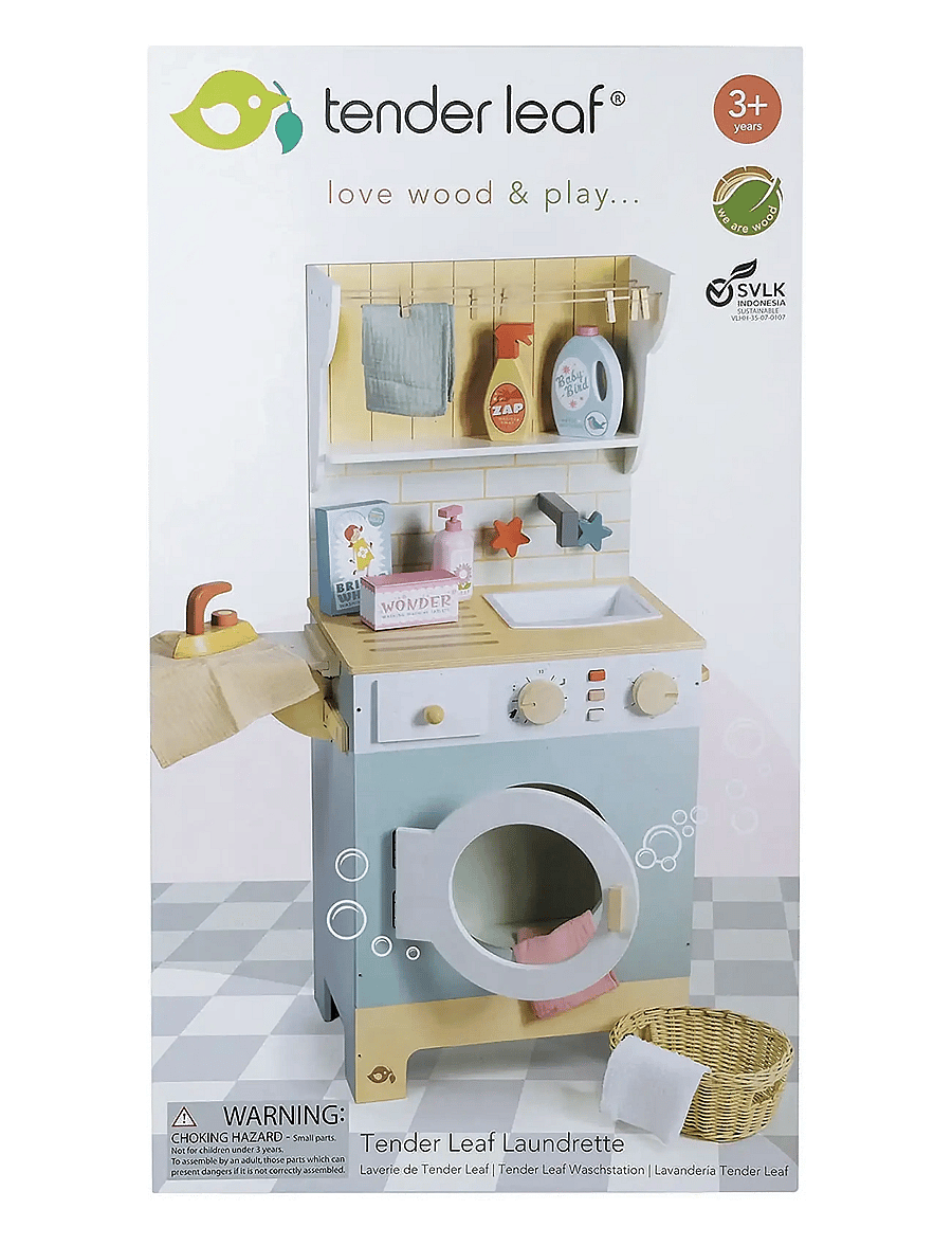 Tender Leaf - Laundrette Washing Machine - koristamismänguasjad - light blue - 3