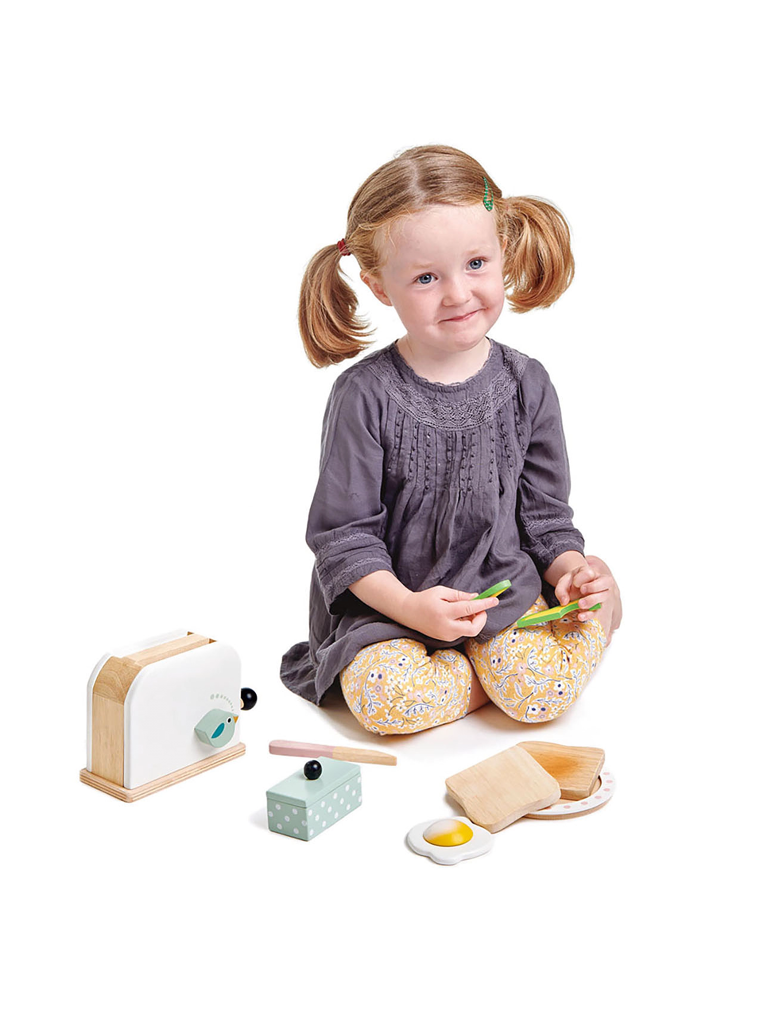Tender Leaf Mini Chef Breakfast Toaster Set, Børn, Toy Kitchen Tilbehør, Multi/mønstret, Str: ONE SIZE