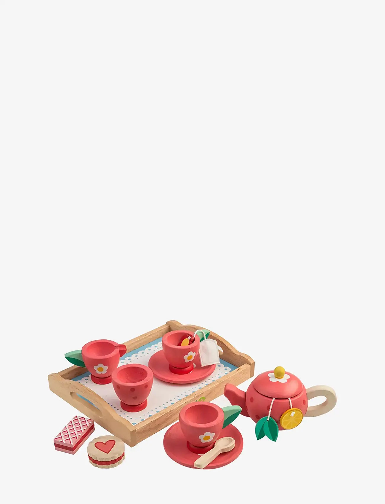 Tender Leaf - Tea Tray Set - Strawberry - kaffe & teserviser - red - 1