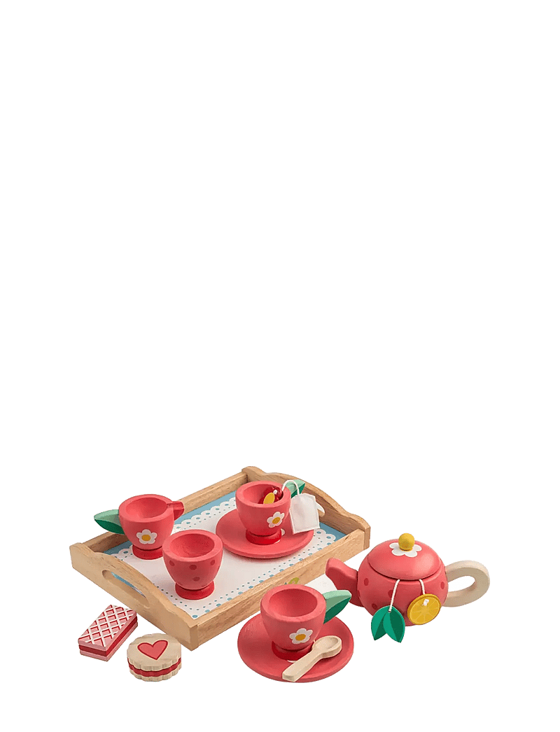Tender Leaf - Tea Tray Set - Strawberry - kohvi & teekomplektid - red - 1