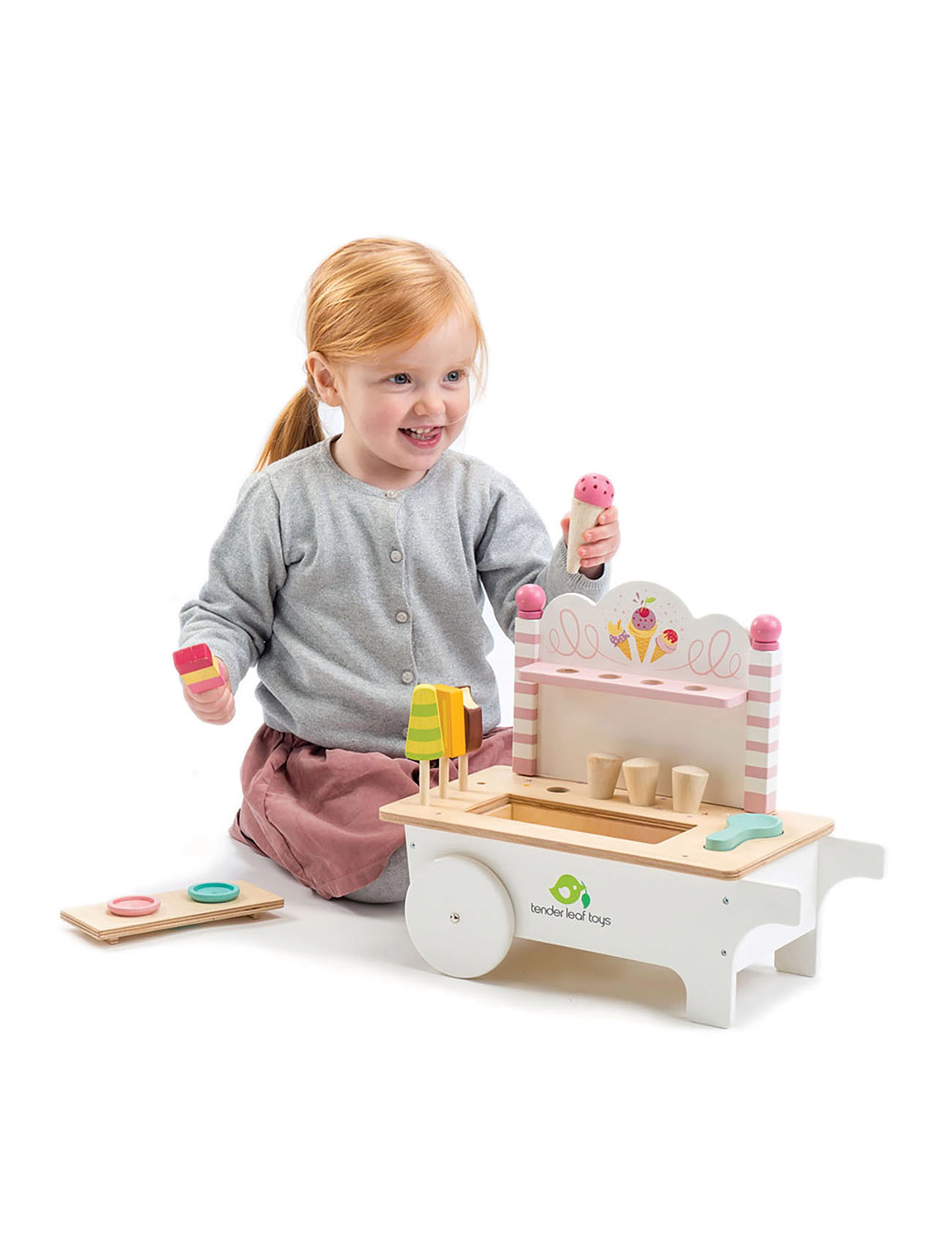 Tender Leaf Ice Cream Cart, One Size, Multi/patterned, Legetøjskøkken Og Tilbehør > Legetøjsmad Og -Kager, Børn
