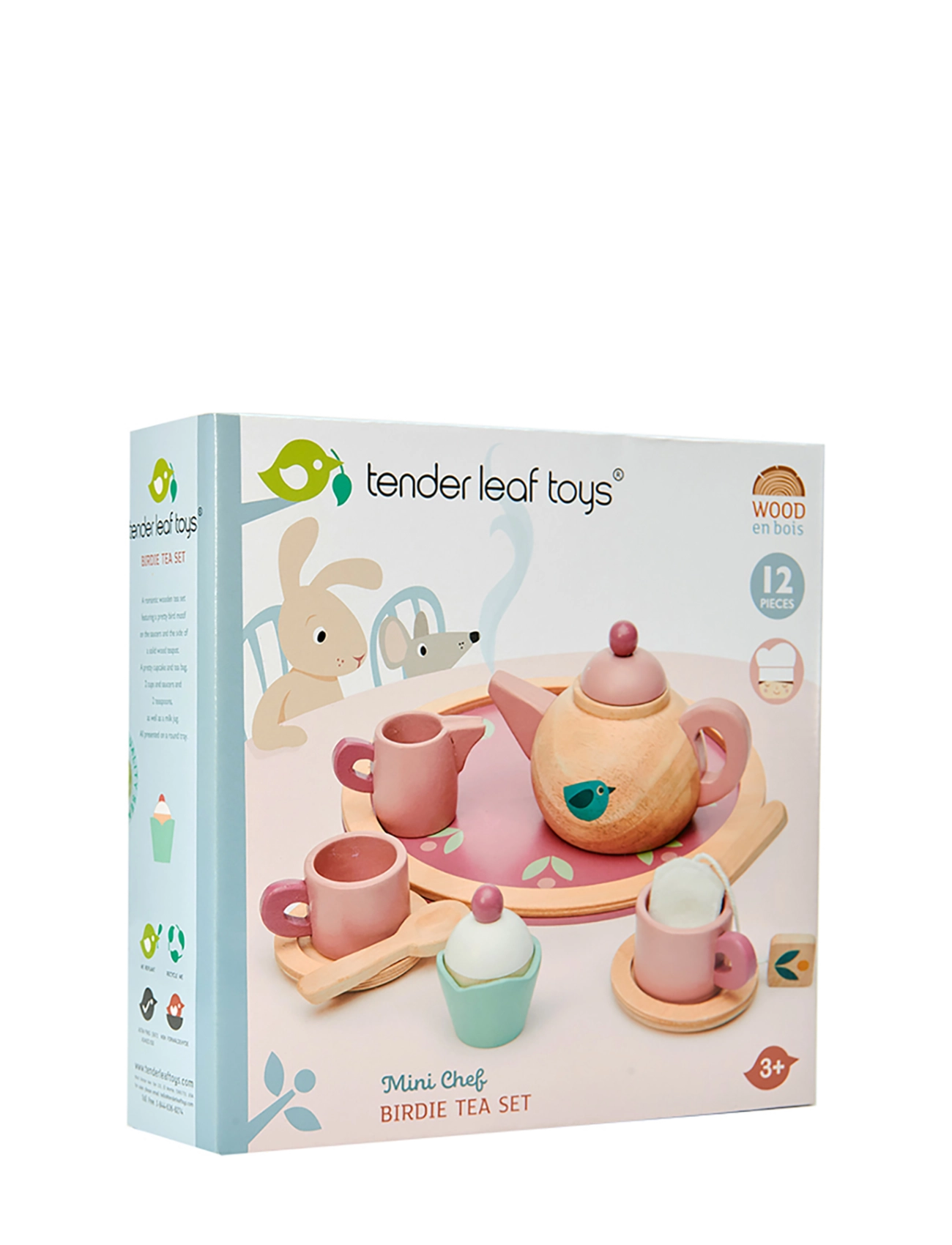 Tender Leaf - Mini Chef - Birdie Tea Set - kahvi- & teesetit - multi - 2