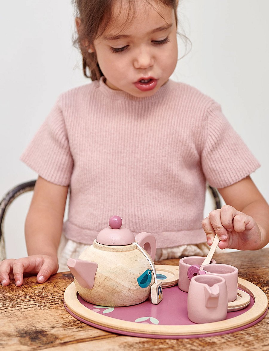 Tender Leaf - Mini Chef - Birdie Tea Set - kaffesæt & tesæt - multi - 3