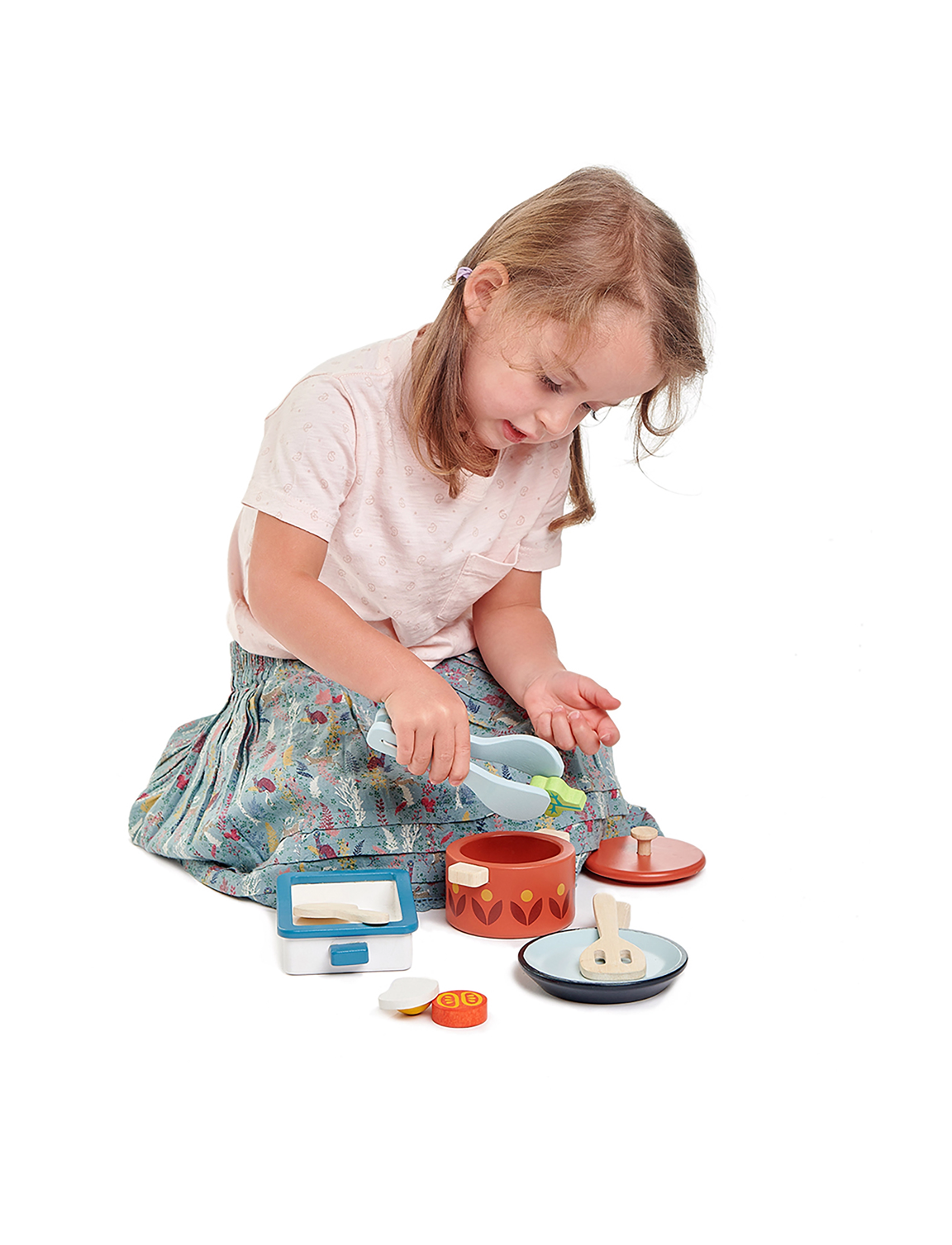 Tender Leaf Pots And Pans, One Size, Multi/patterned, Legetøjskøkkener Og Tilbehør > Tilbehør Til Legetøjskøkkener, Børn