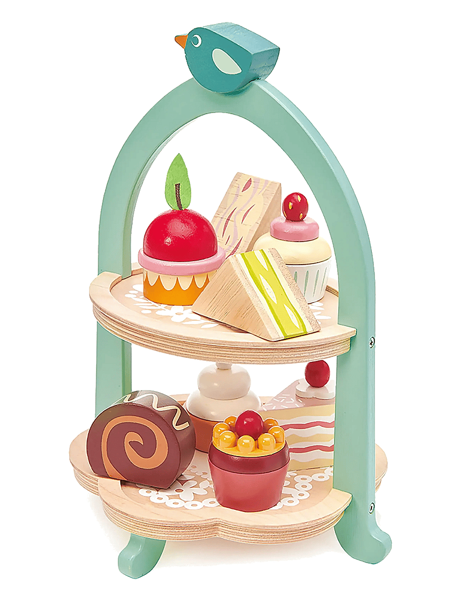 Tender Leaf - Mini Chef - Afternoon Tea Stand - Birdie - legemad & legekager - multi - 1