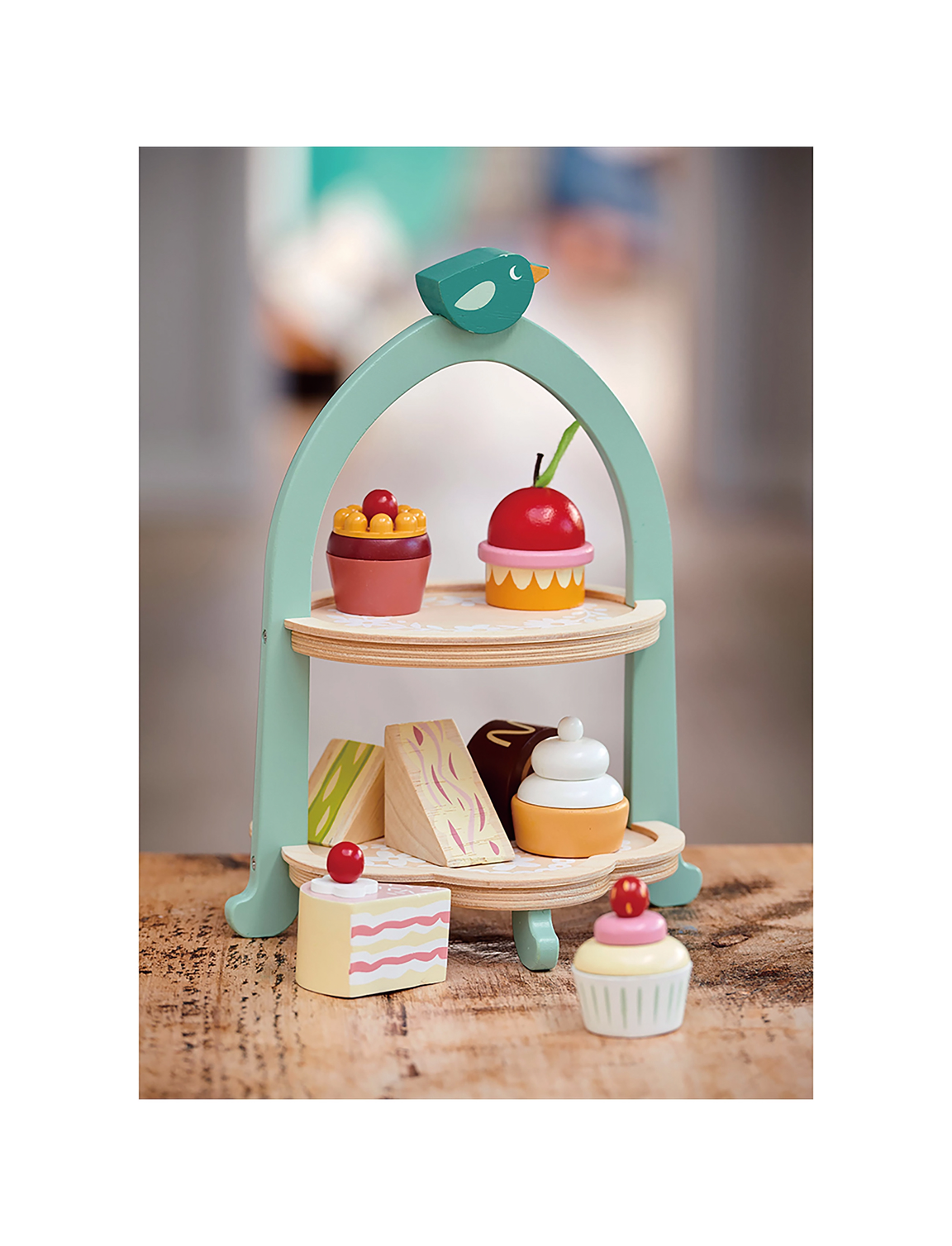 Tender Leaf Mini Chef Afternoon Tea Stand Birdie, Børn, Toy Food & Cakes, Multi/mønstret, Str: ONE SIZE